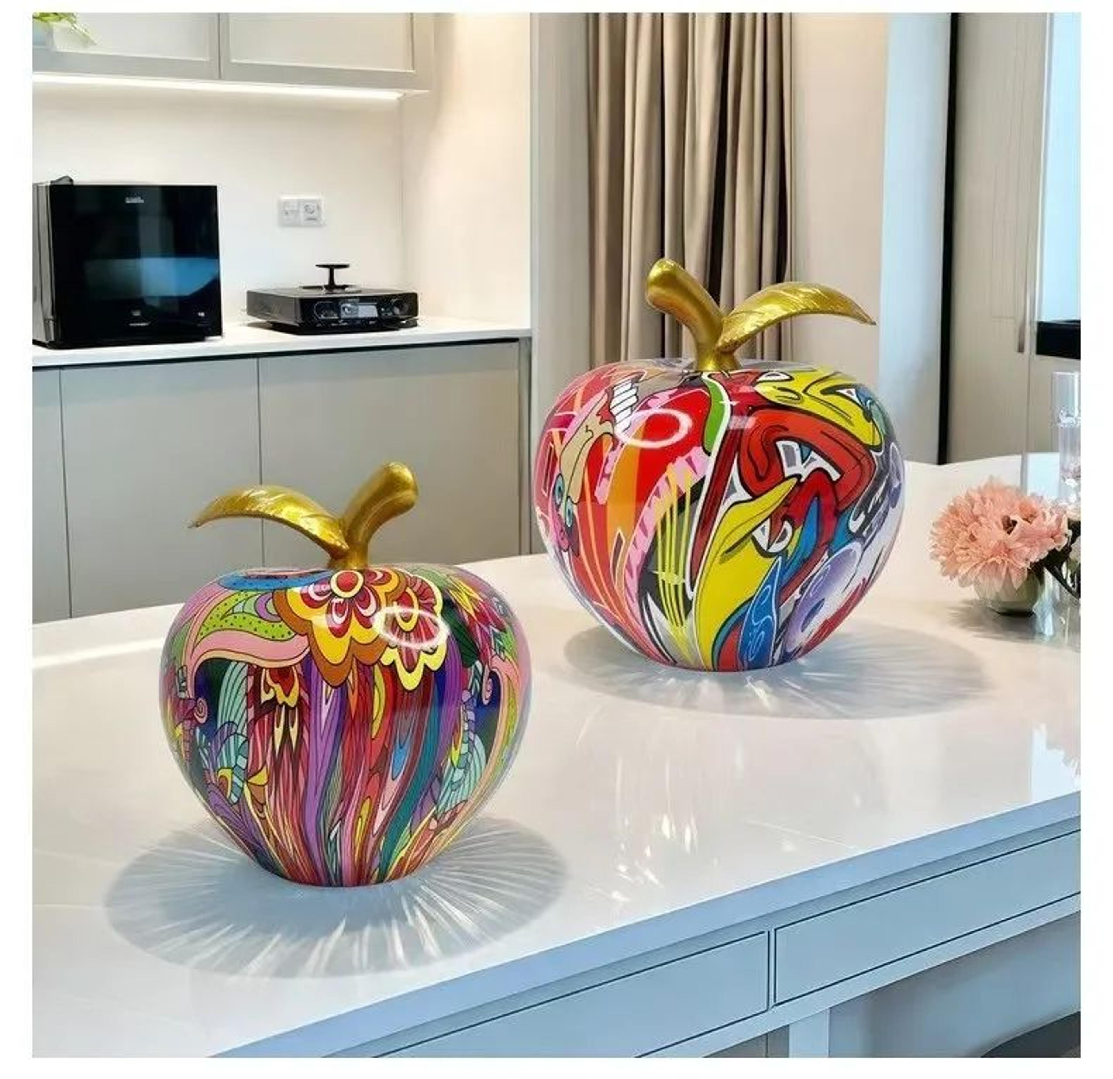 Abstract Apple Resin Art Decoration Statue 2