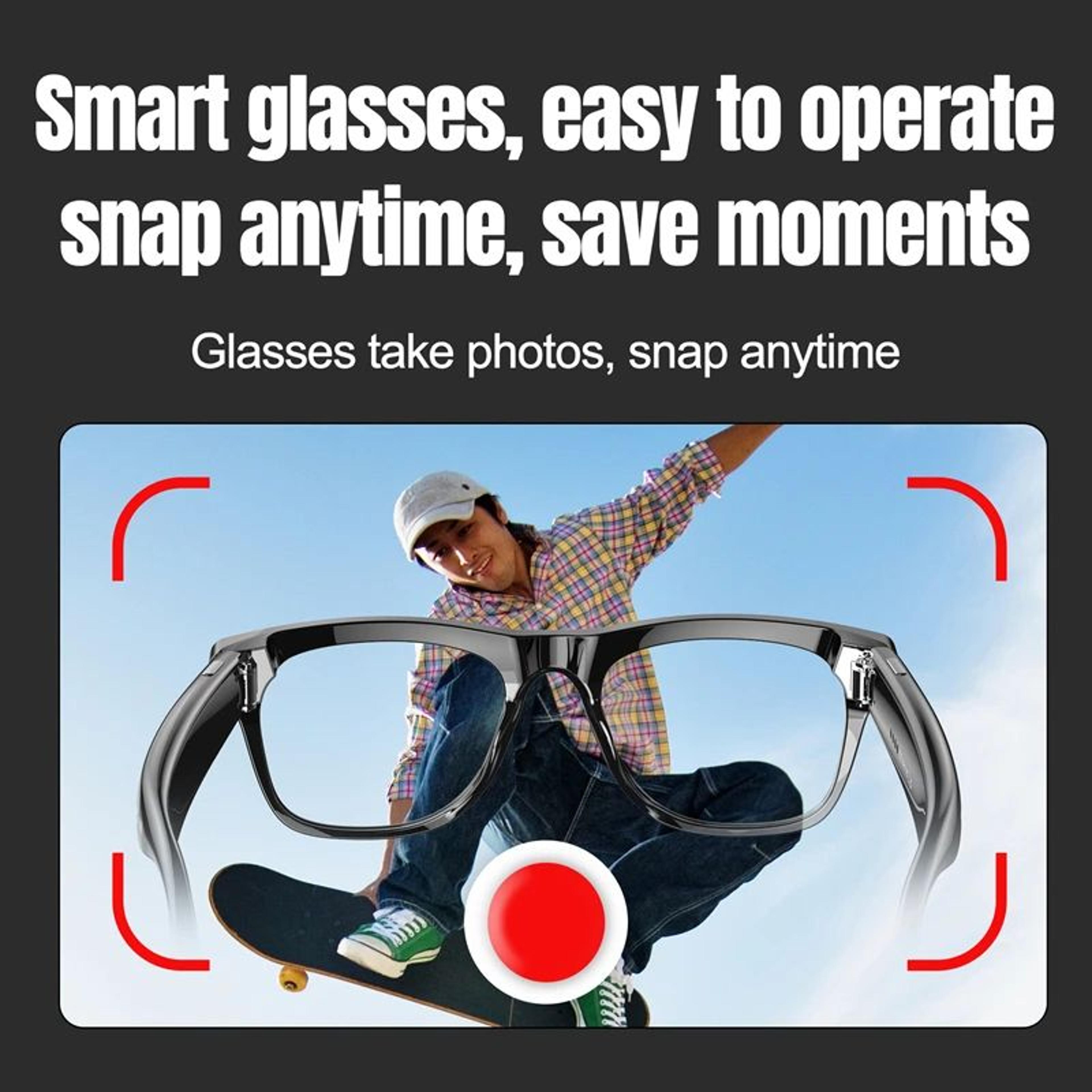 AI Smart Bluetooth Camera Glasses HD Waterproof 4