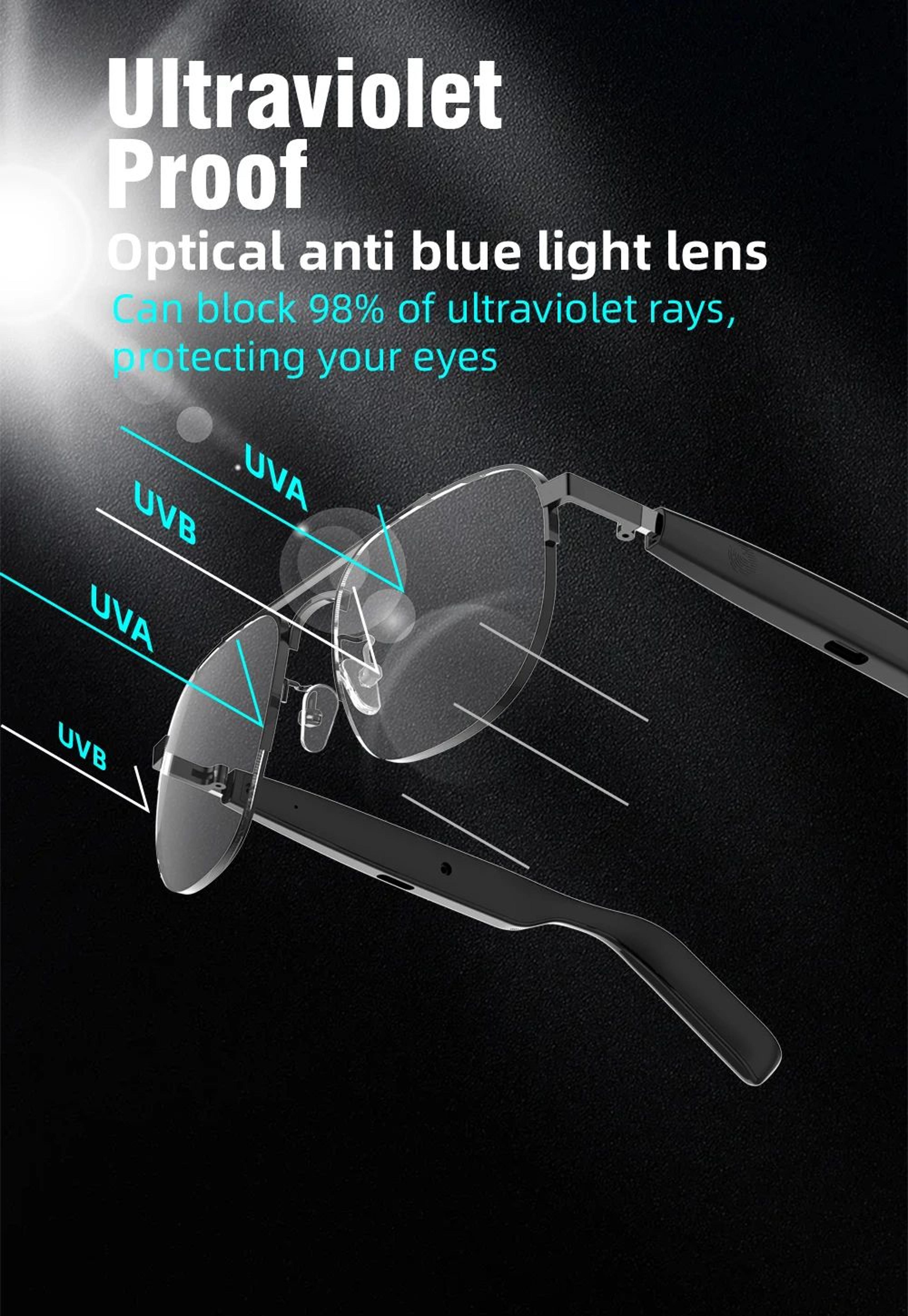 SG15 Pro Smart Audio Glasses Anti Blue Light Sunglasses 9