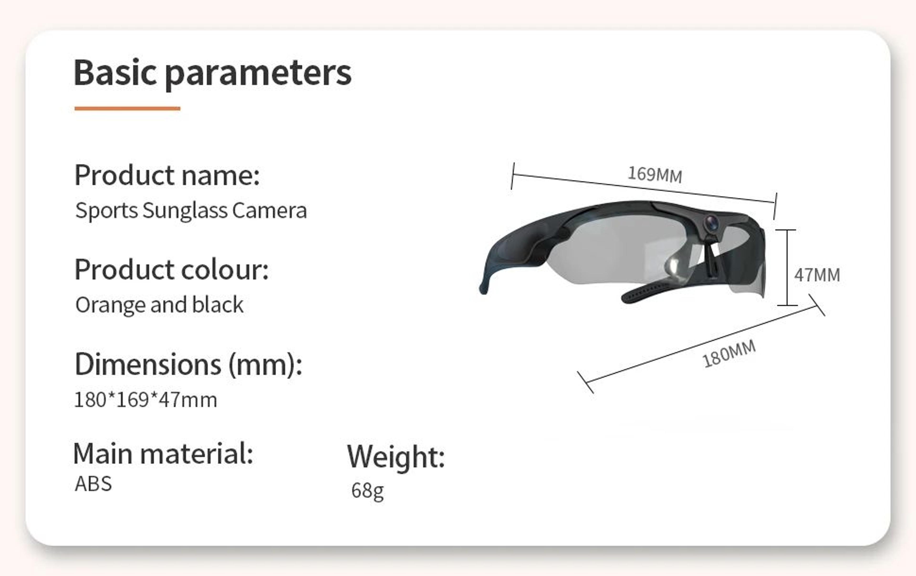 HD 1080P Smart Glasses Camera With Polarized Lens 7