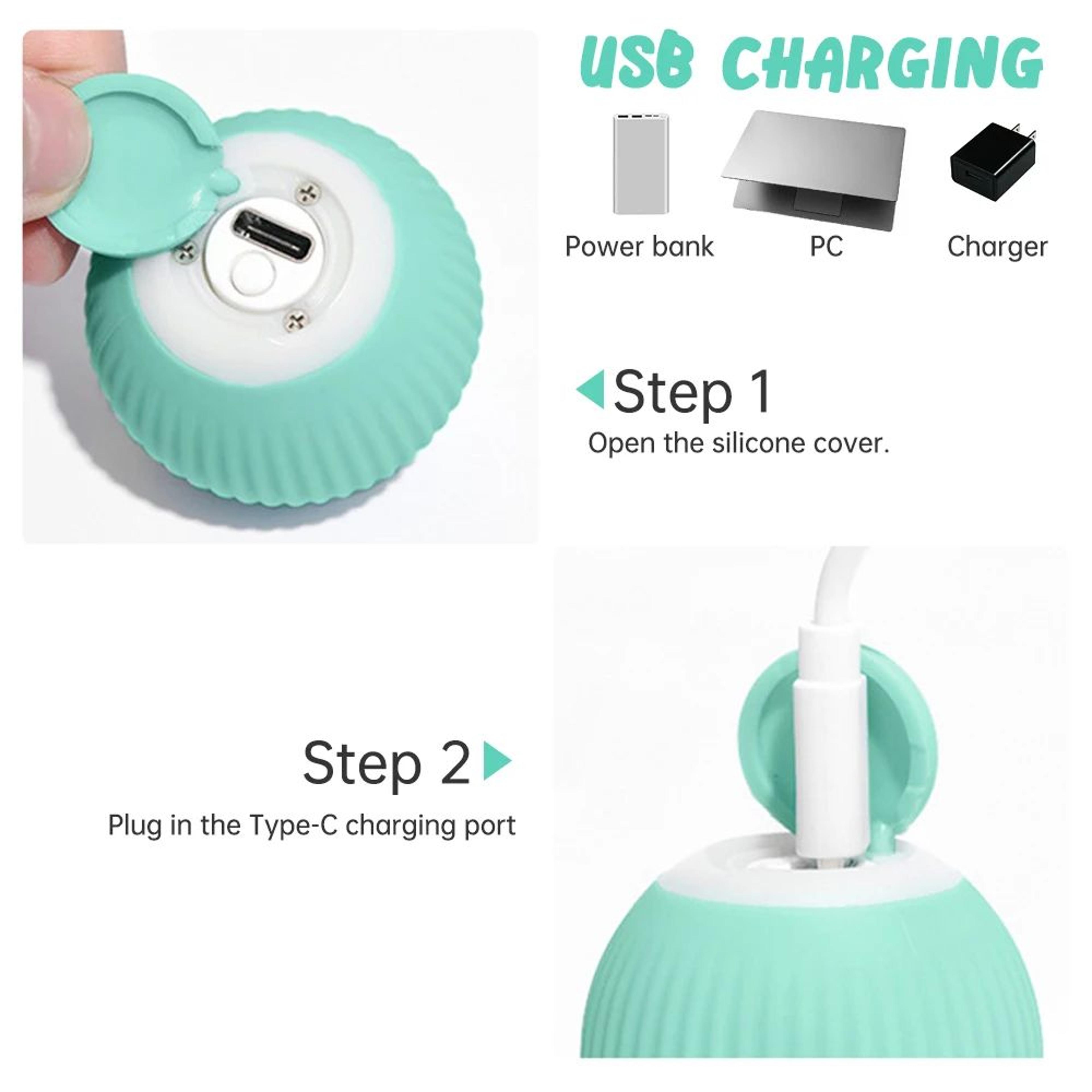 Automatic Rolling Ball Smart Cat Toy For Indoor Cats 2