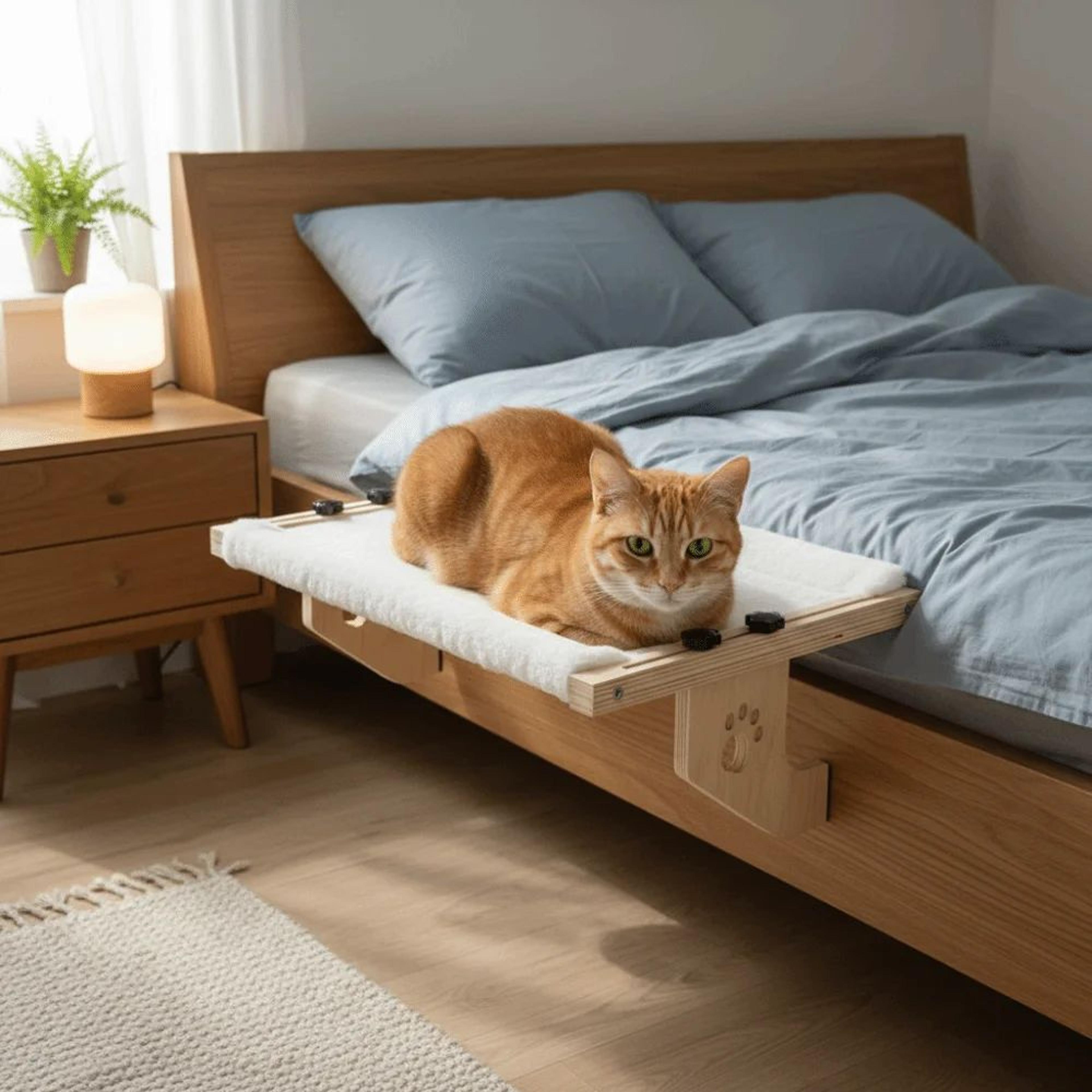 Wooden Frame Cat Window Hammock Bed 2