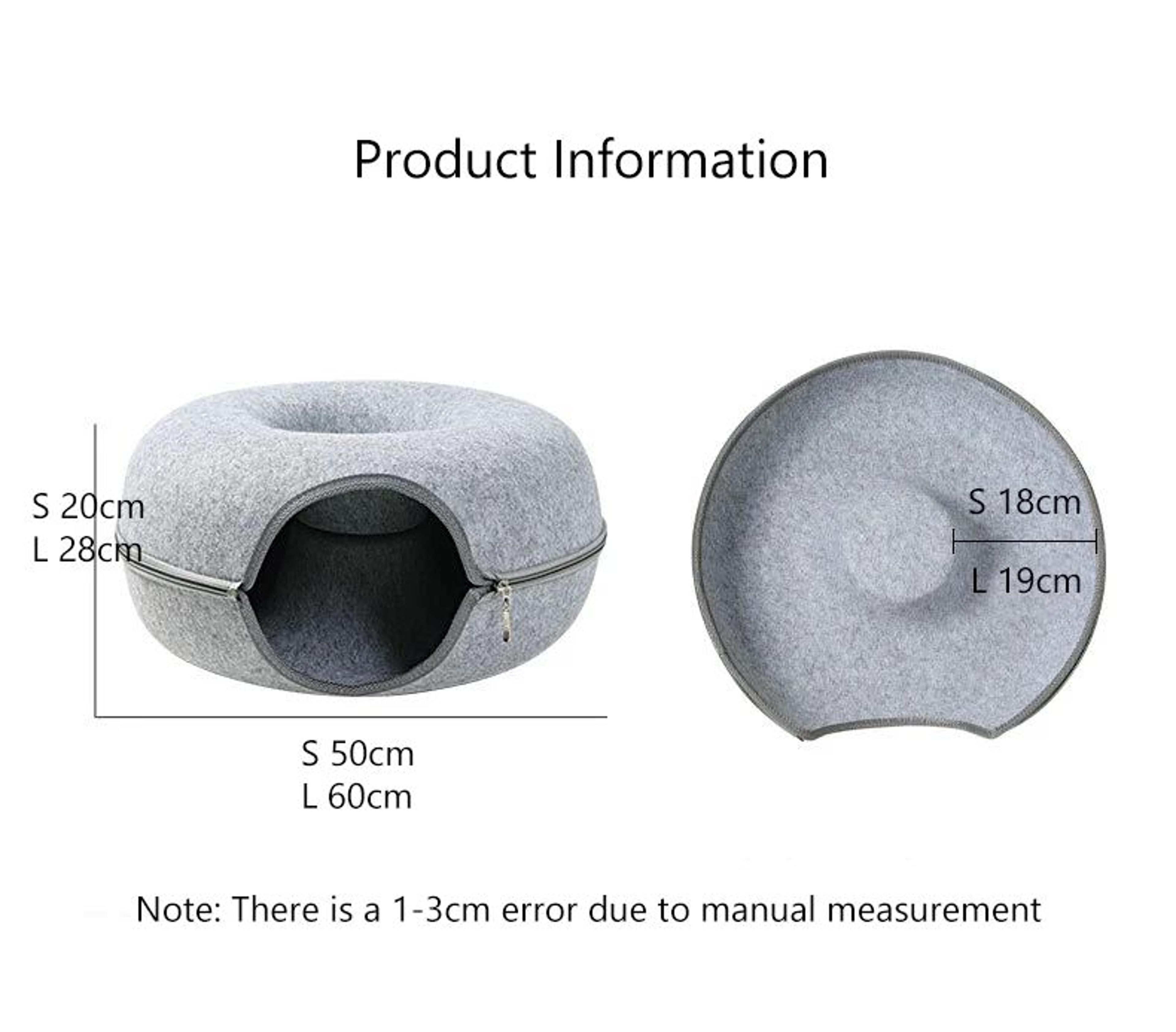 Felt Donut Cat Tunnel Bed Interactive Cat Cave House 6
