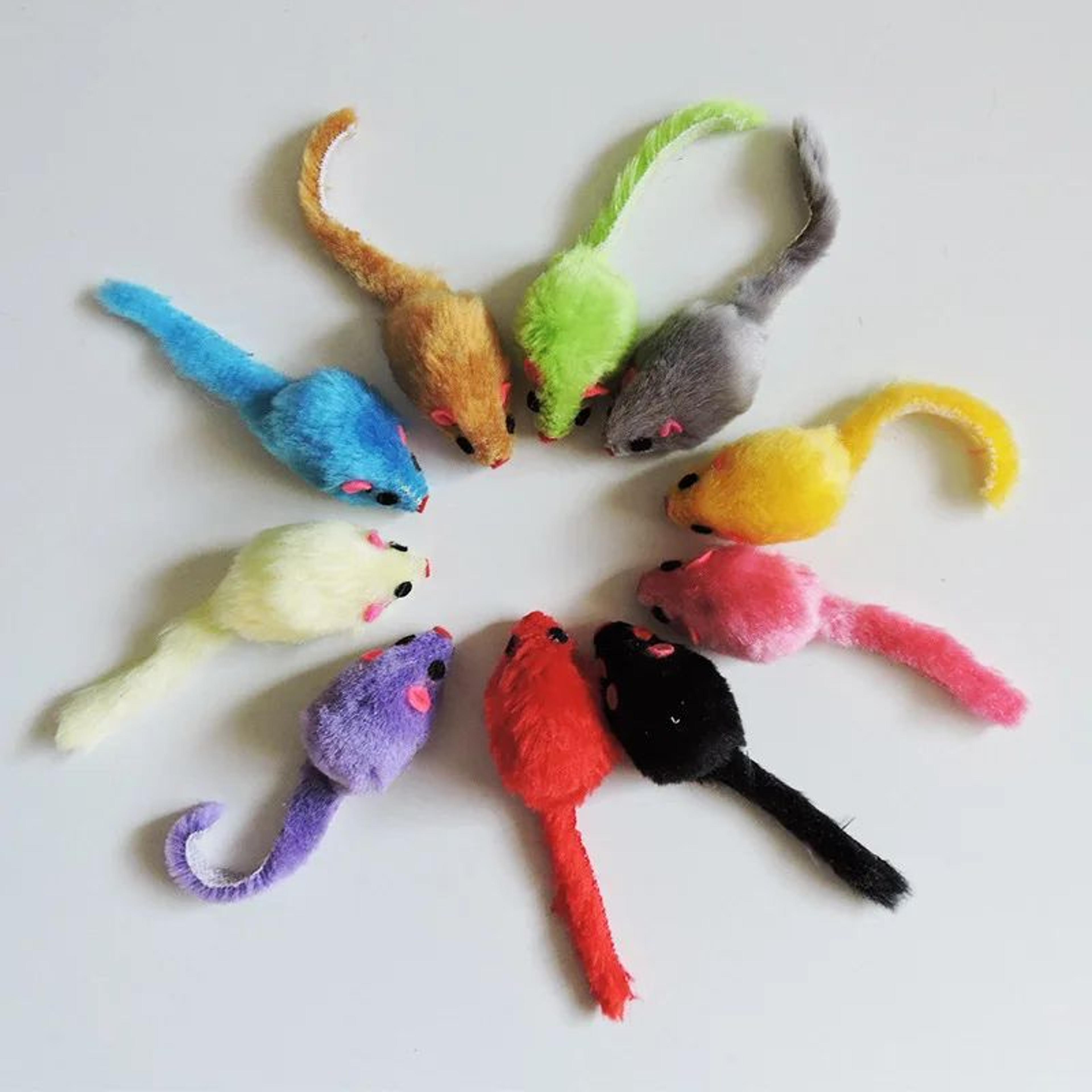 5PCS Plush Mouse Cat Toy Set For Kittens And Cats 2