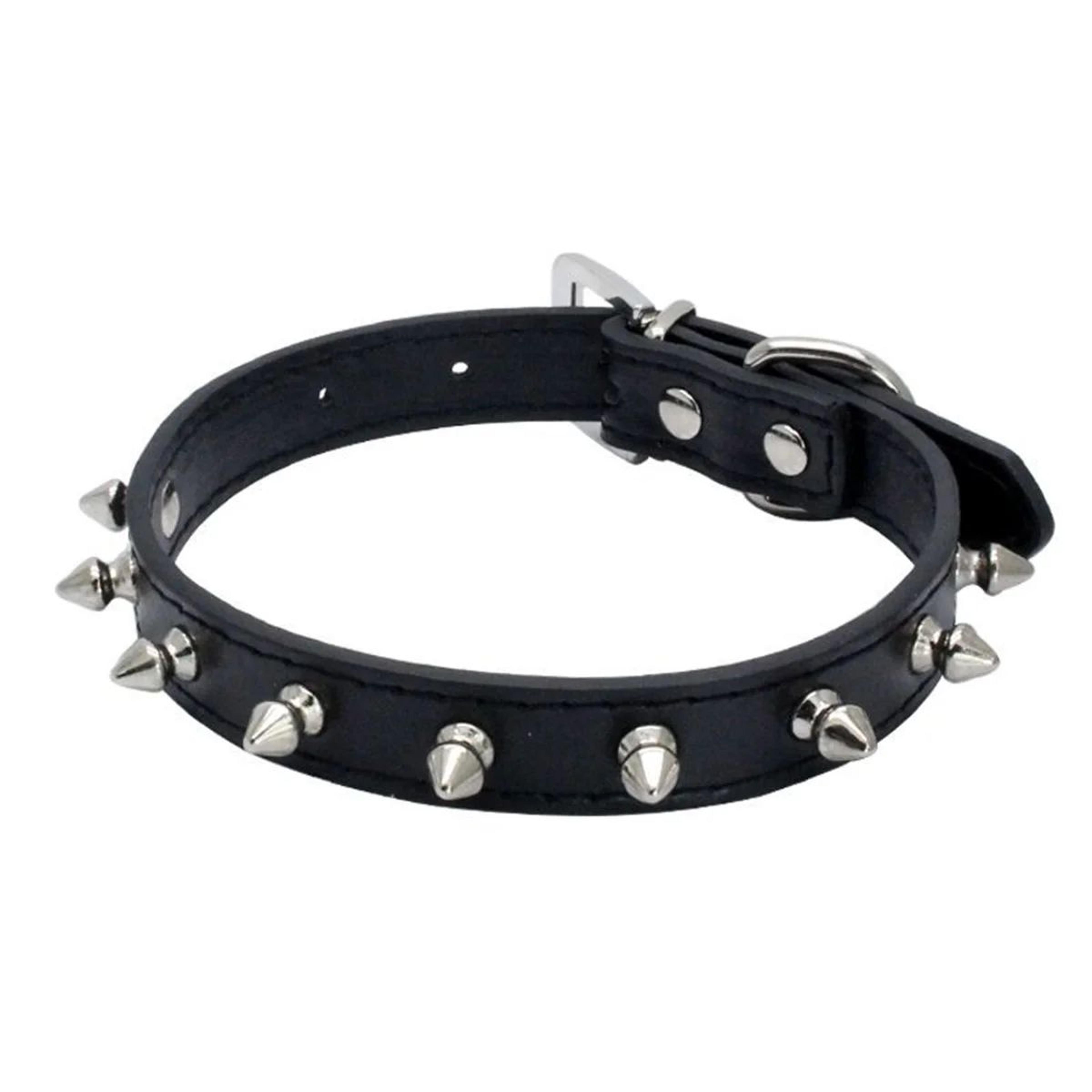 Leather Spiked Pet Collar Necklace 3