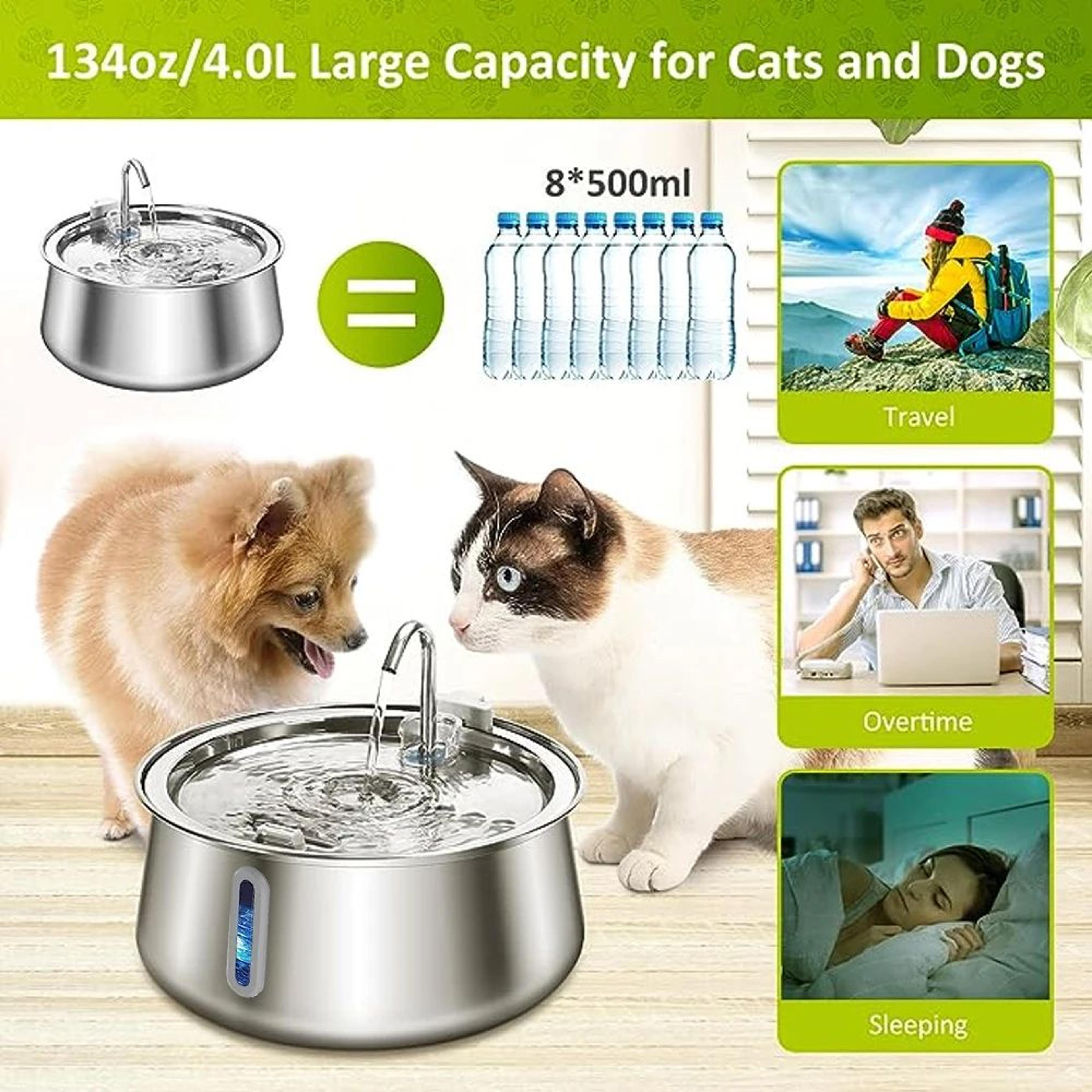 4L Stainless Steel Pet Water Fountain 3