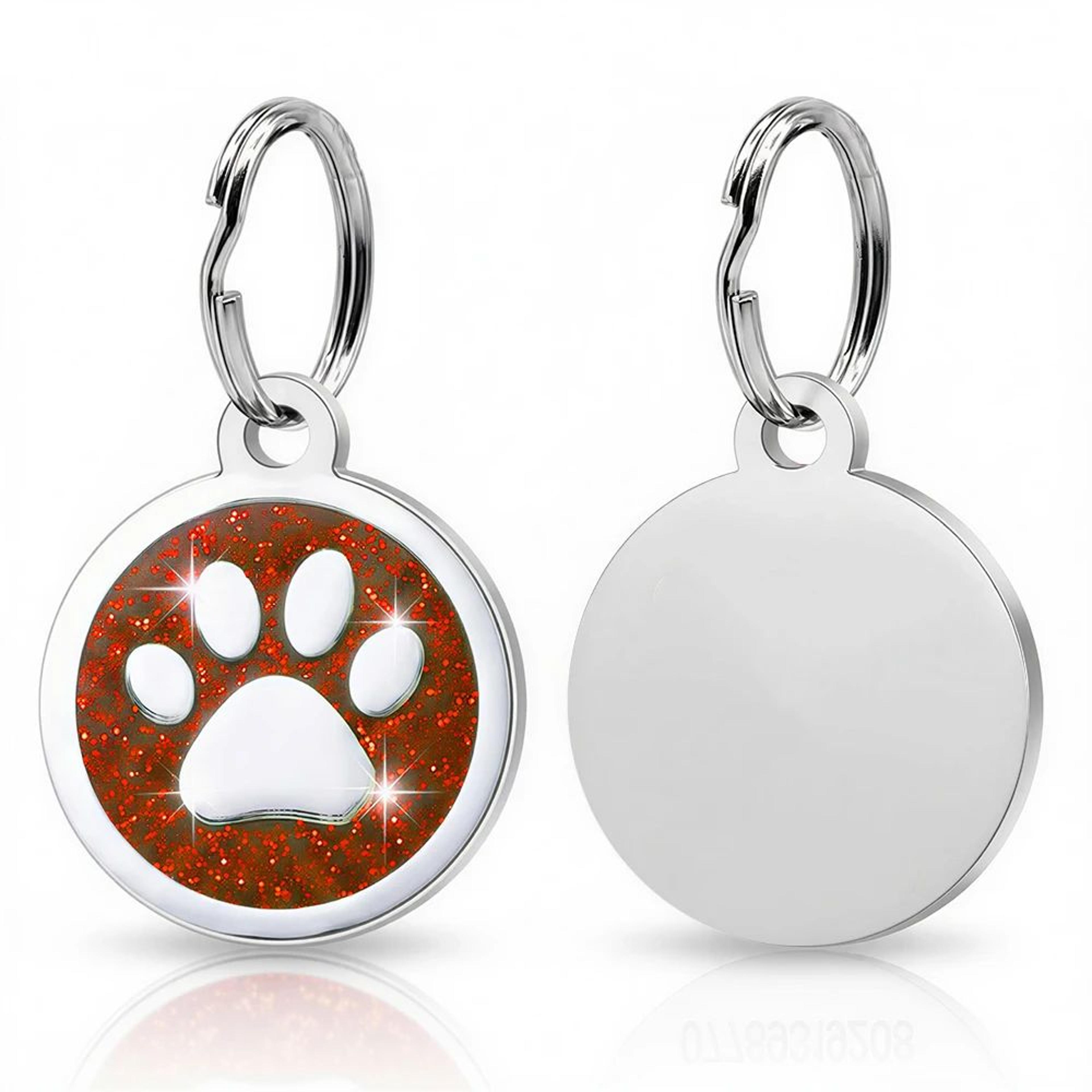 Personalized Glitter Paw Pet ID Tag 12