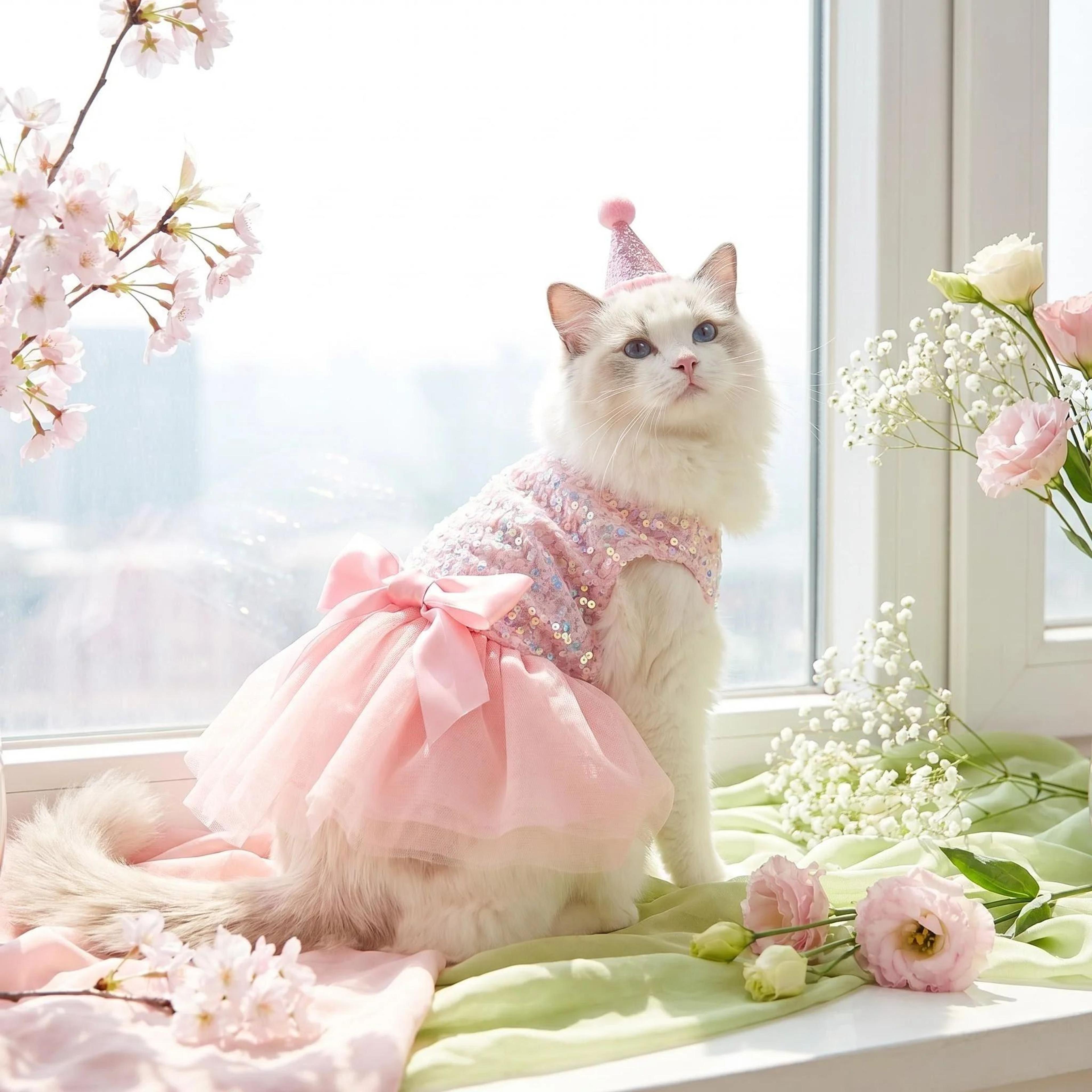 princess sequin bowknot pet dress costume