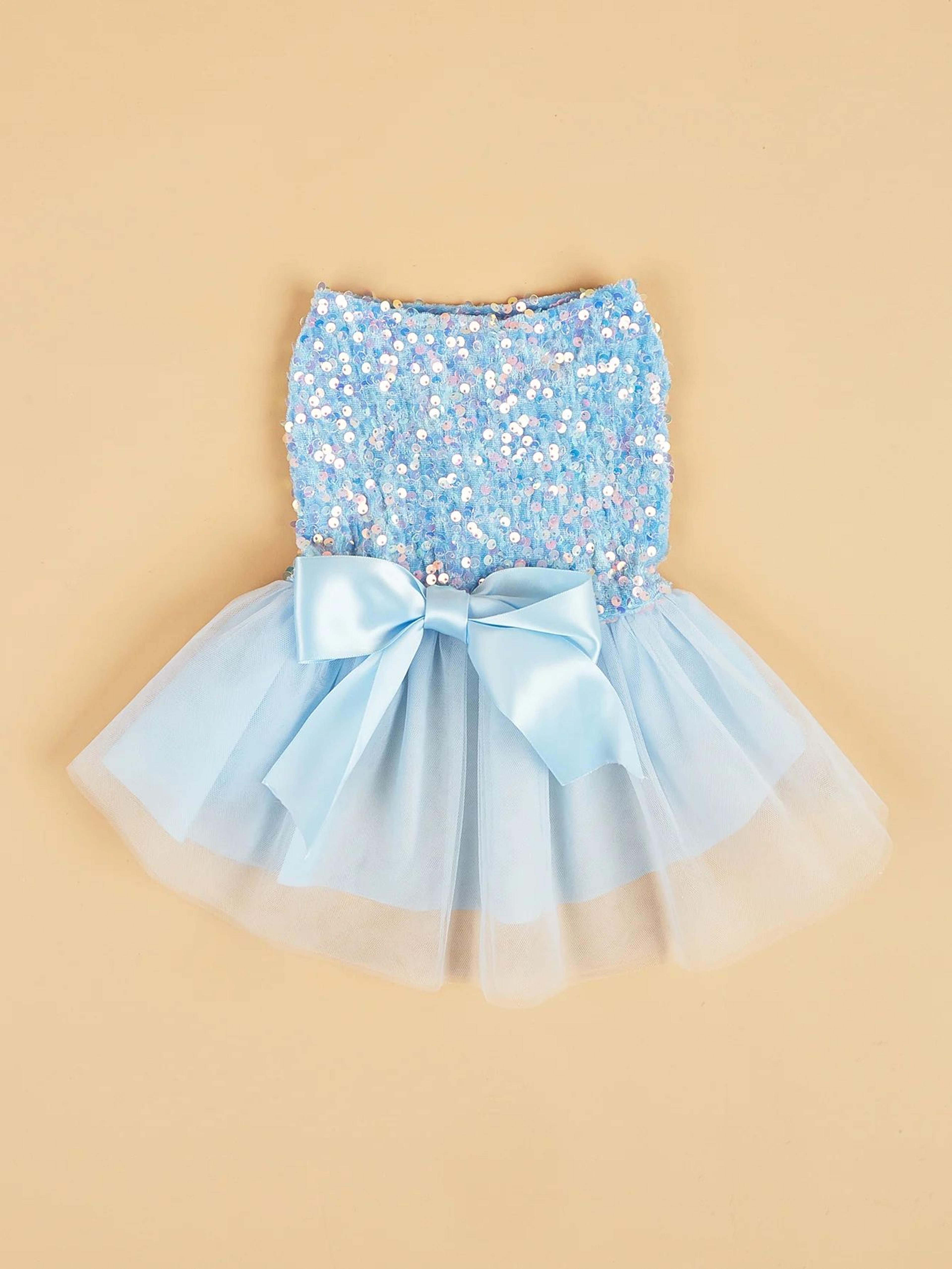 Princess Sequin Bowknot Pet Dress Costume 9