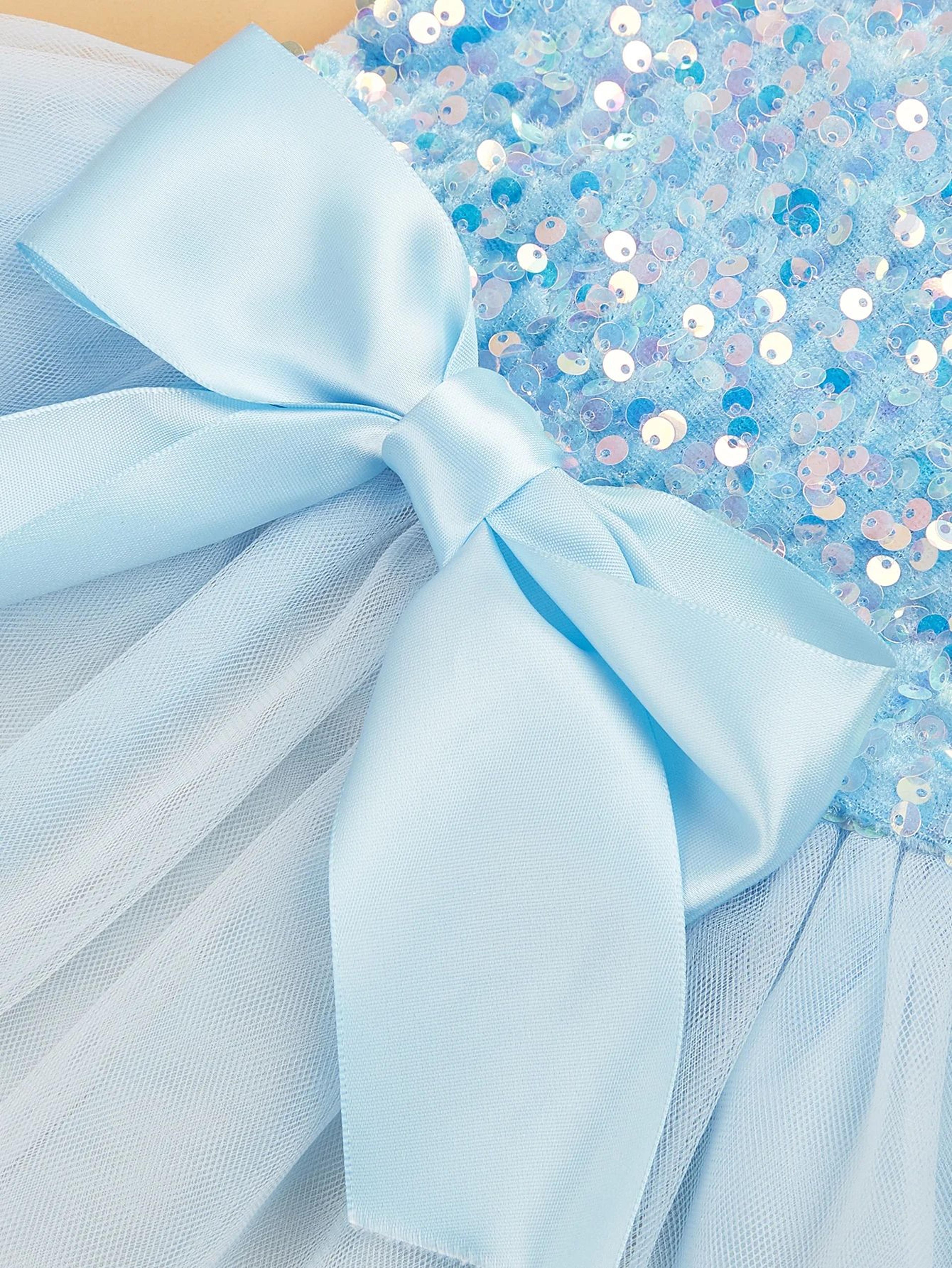 Princess Sequin Bowknot Pet Dress Costume 5