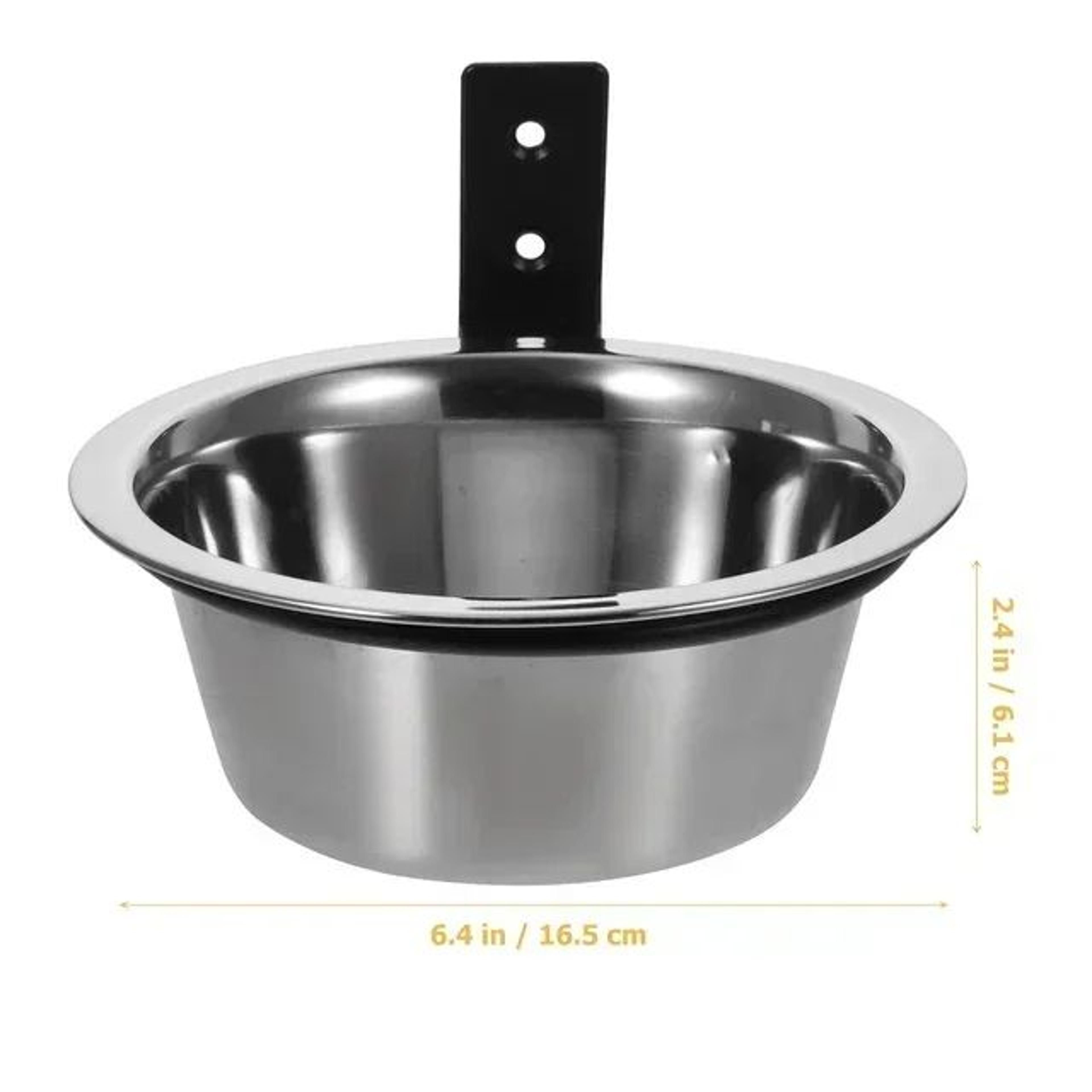 Wall Mounted Elevated Stainless Steel Pet Feeding Bowl 6