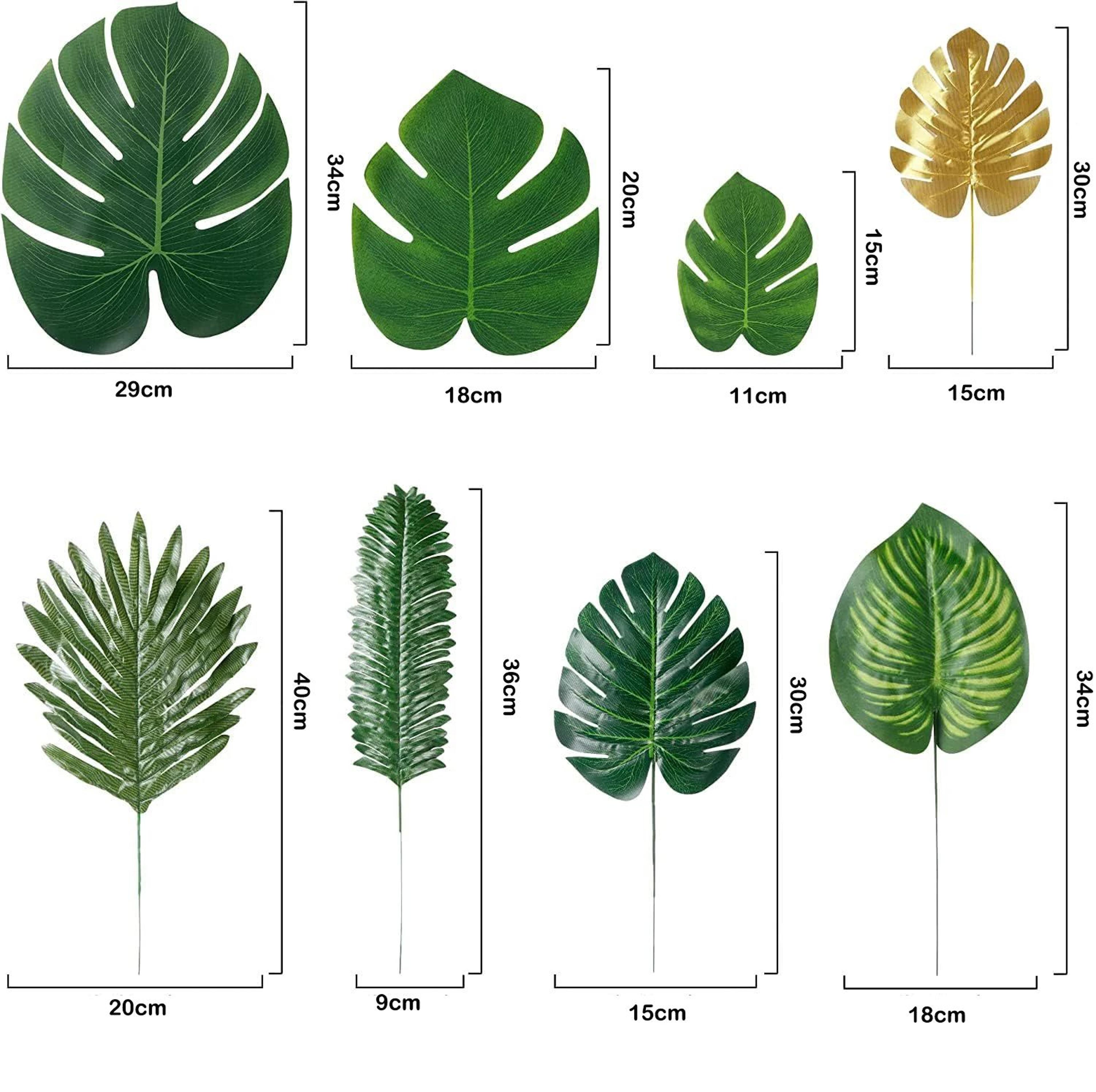 Artificial Tropical Palm Leaves Party Decoration Set 4