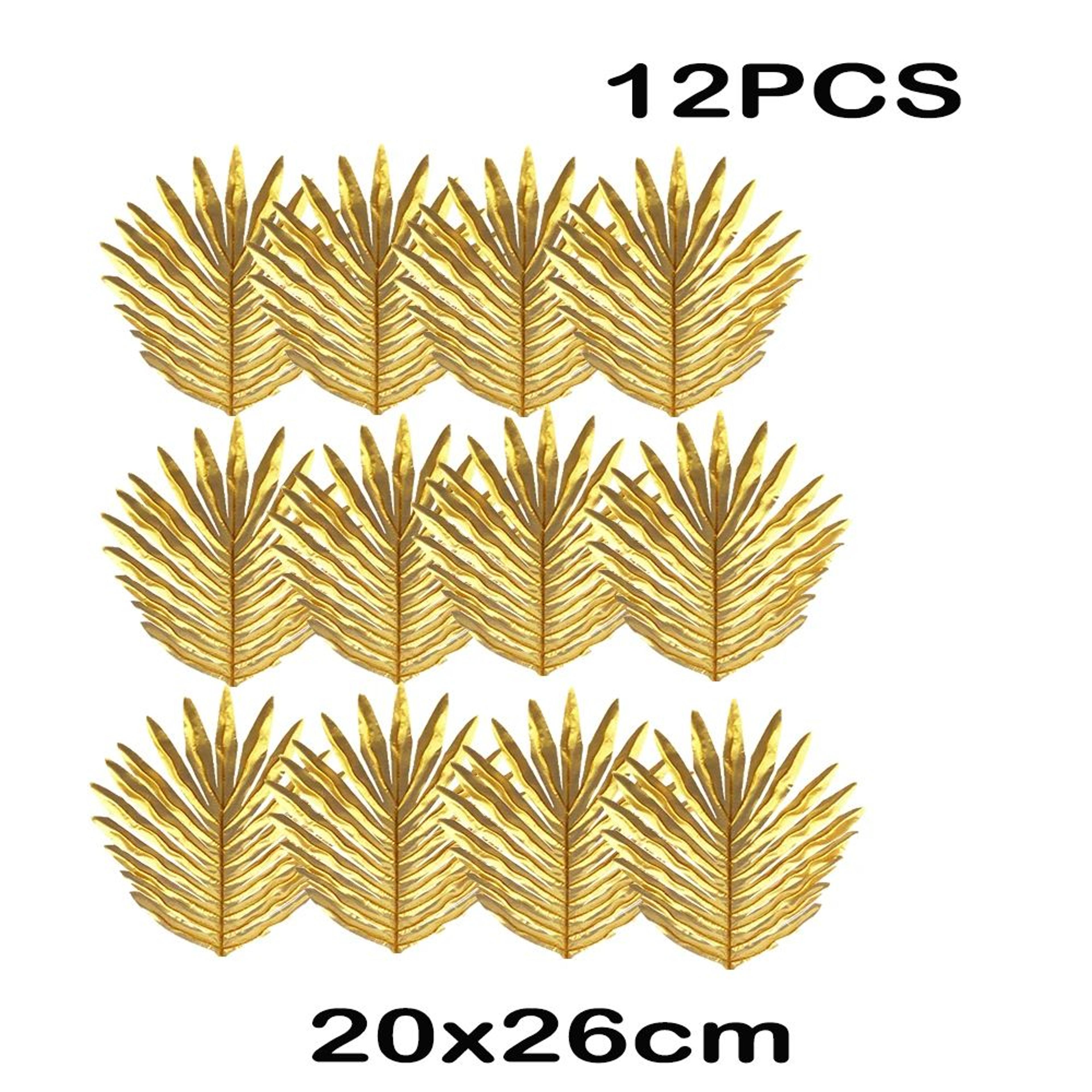 Artificial Tropical Palm Leaves Party Decoration Set 12