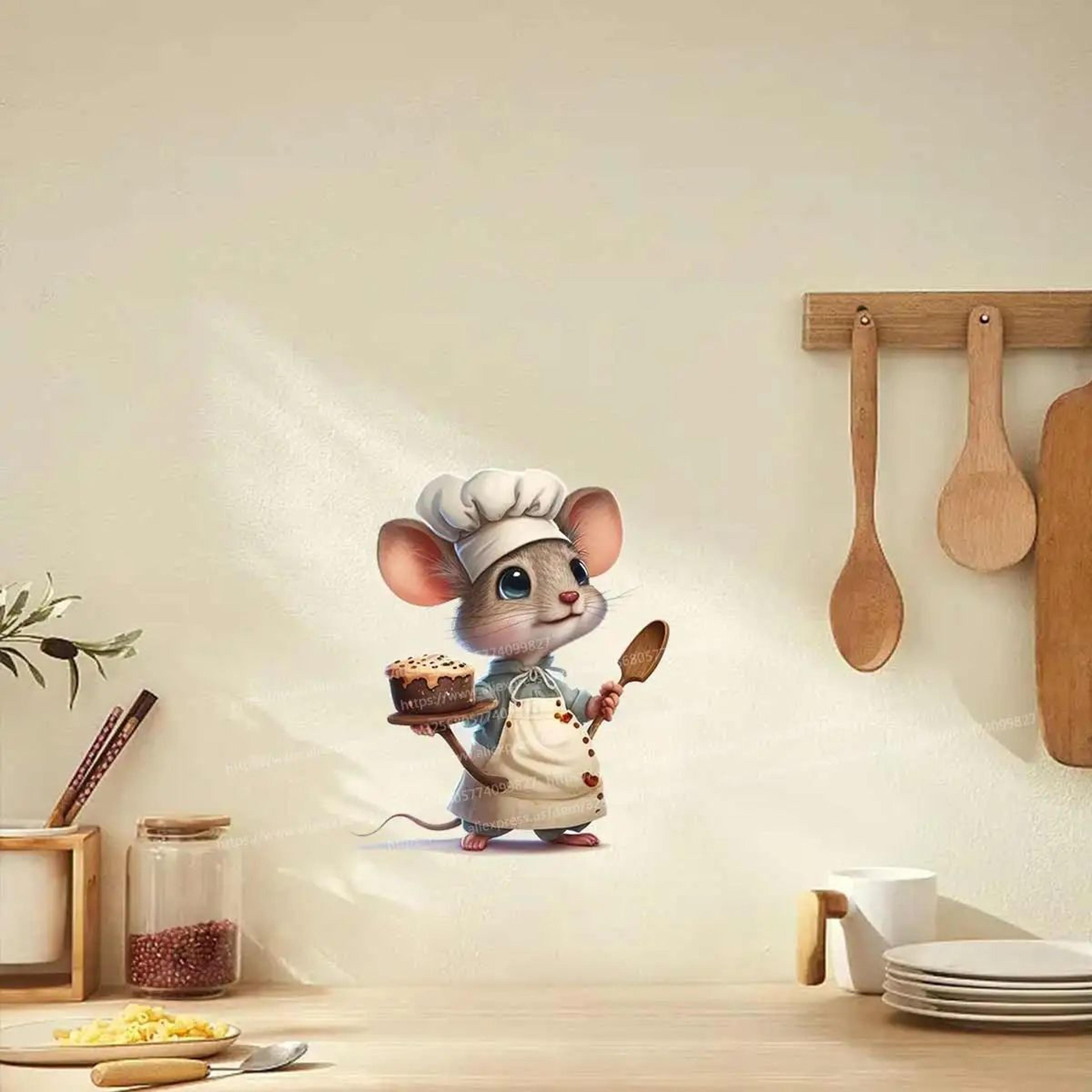 Cute Chef Mouse Wall Sticker Decoration 4
