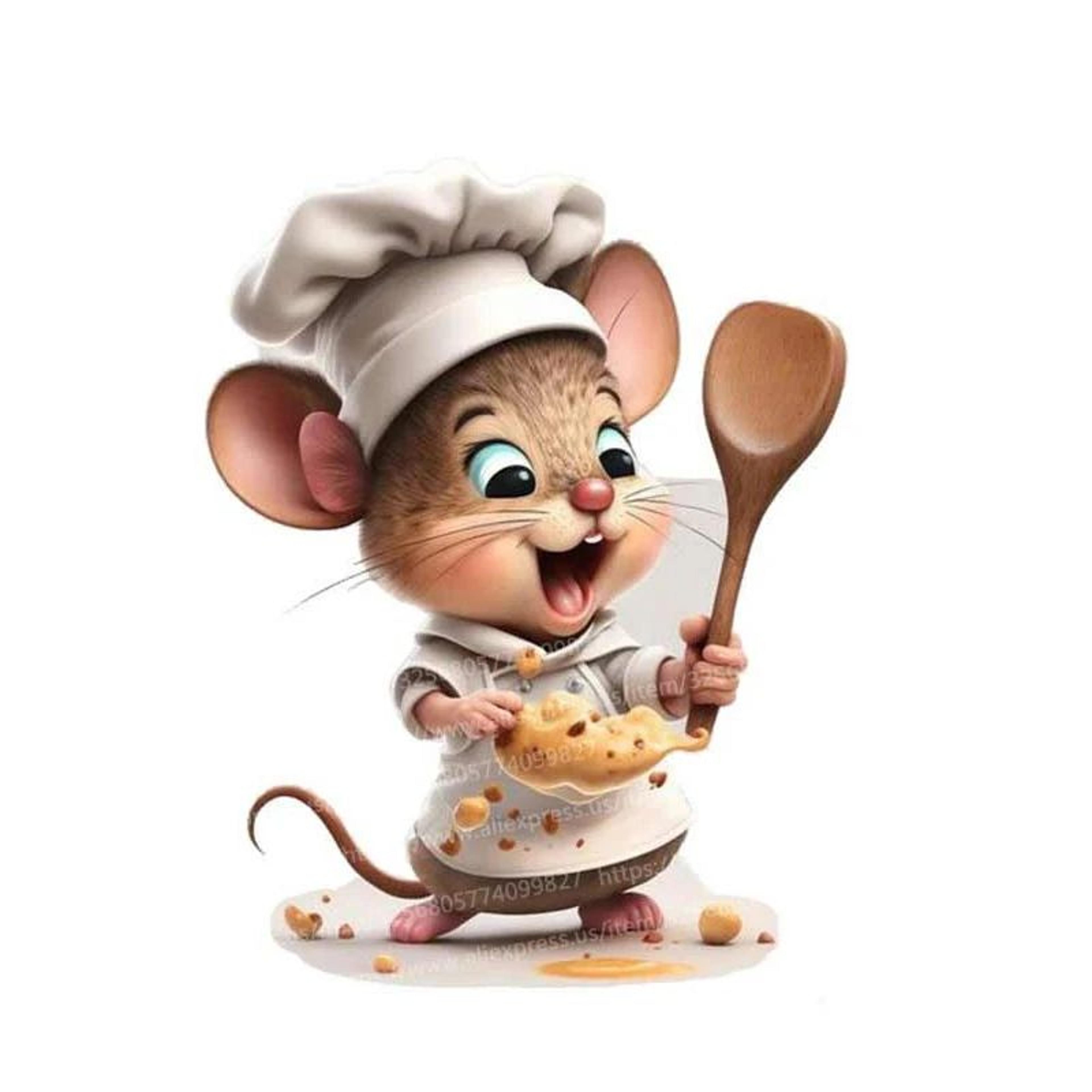 Cute Chef Mouse Wall Sticker Decoration 9