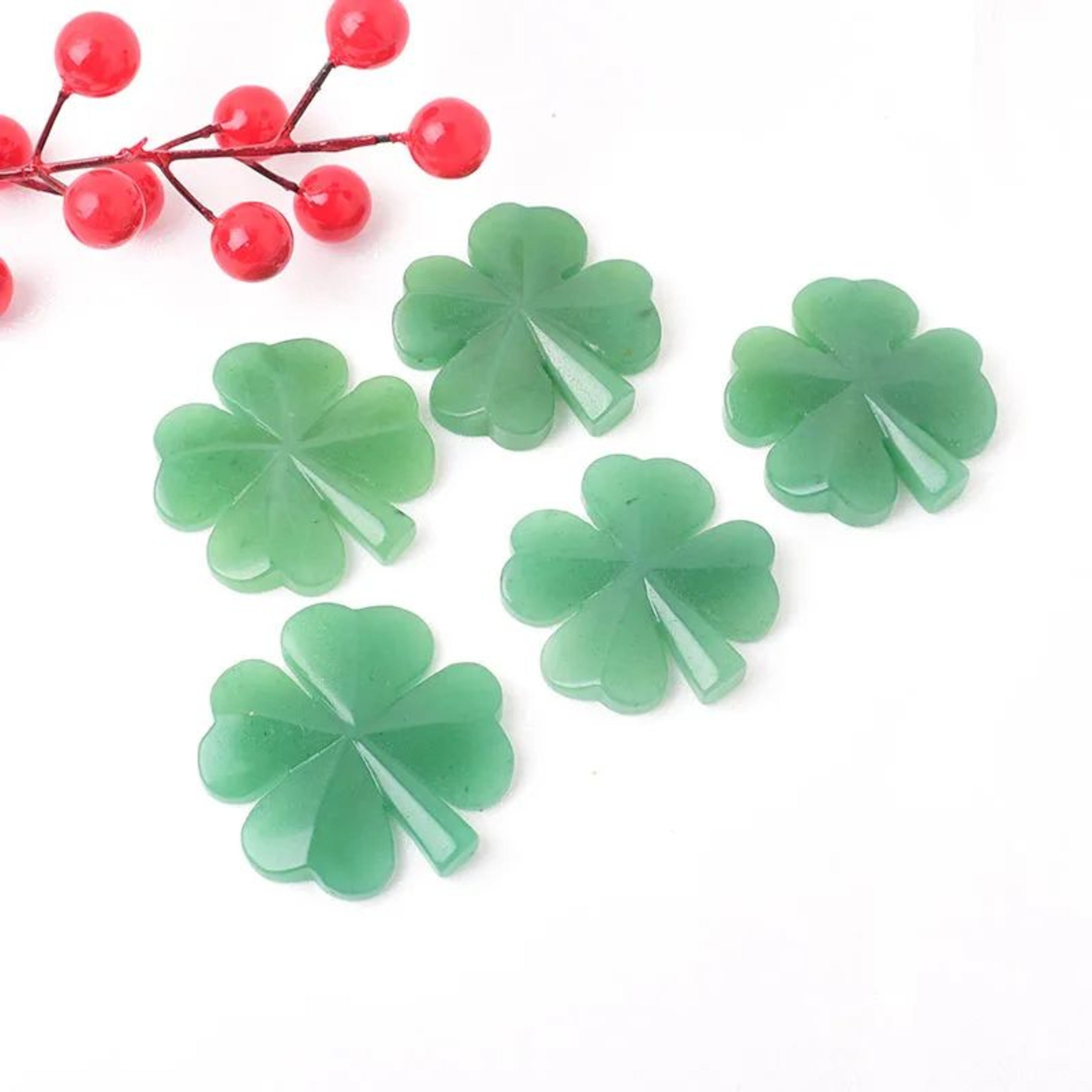 Natural Aventurine Four Leaf Clover Figurine 4