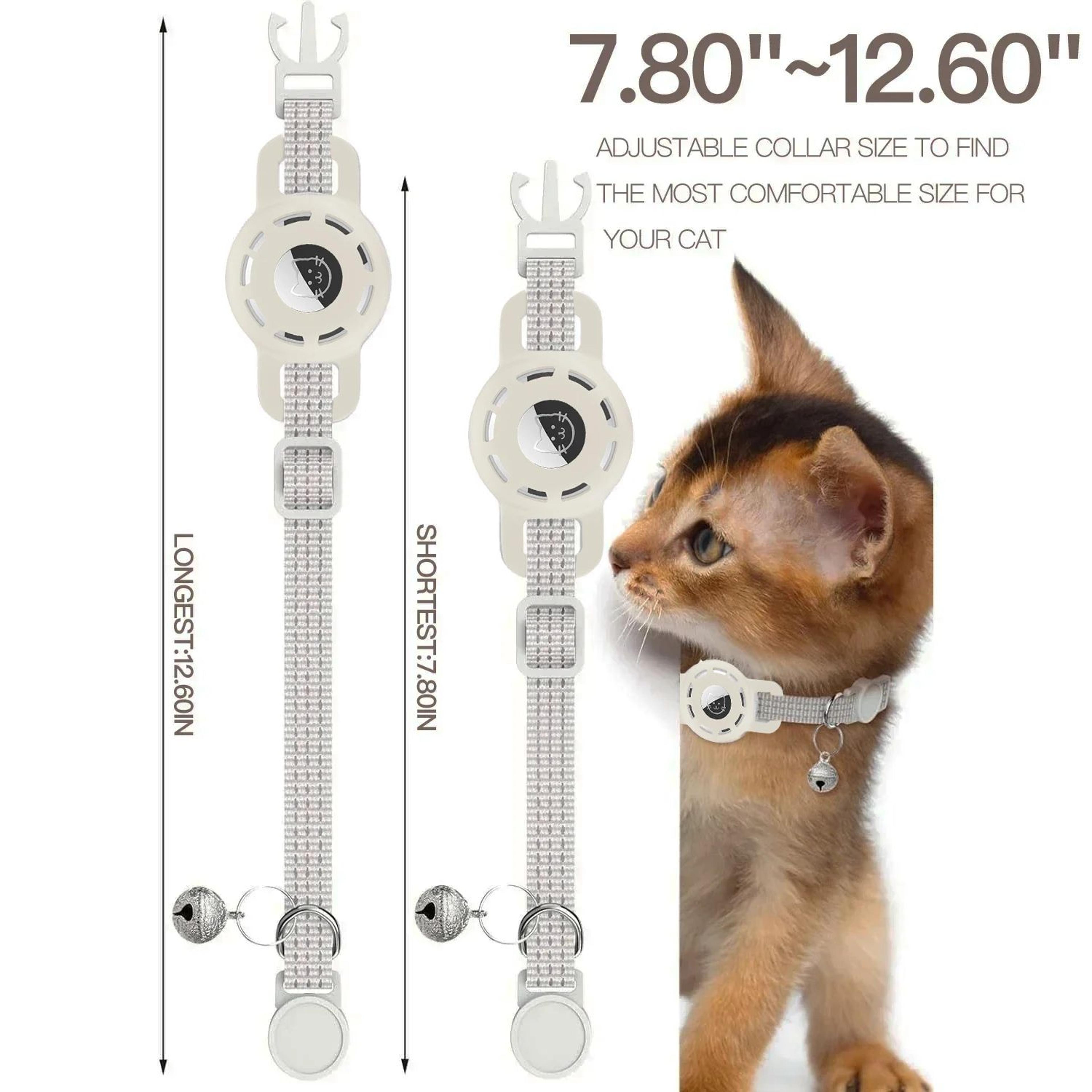 Reflective AirTag With Traker Case Cat Collar With Bell 2