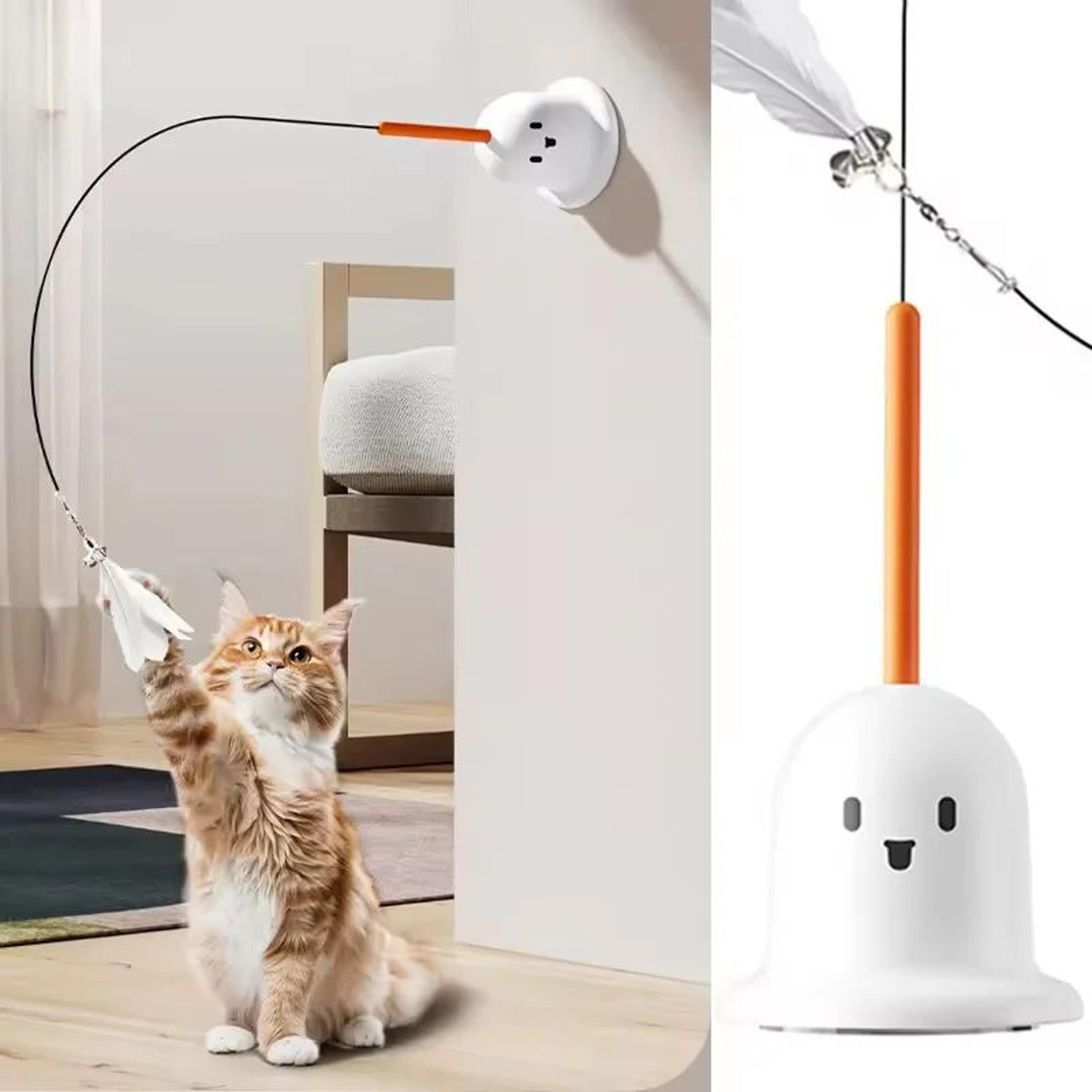 Interactive Suction Cup Cat Teaser Wand 1