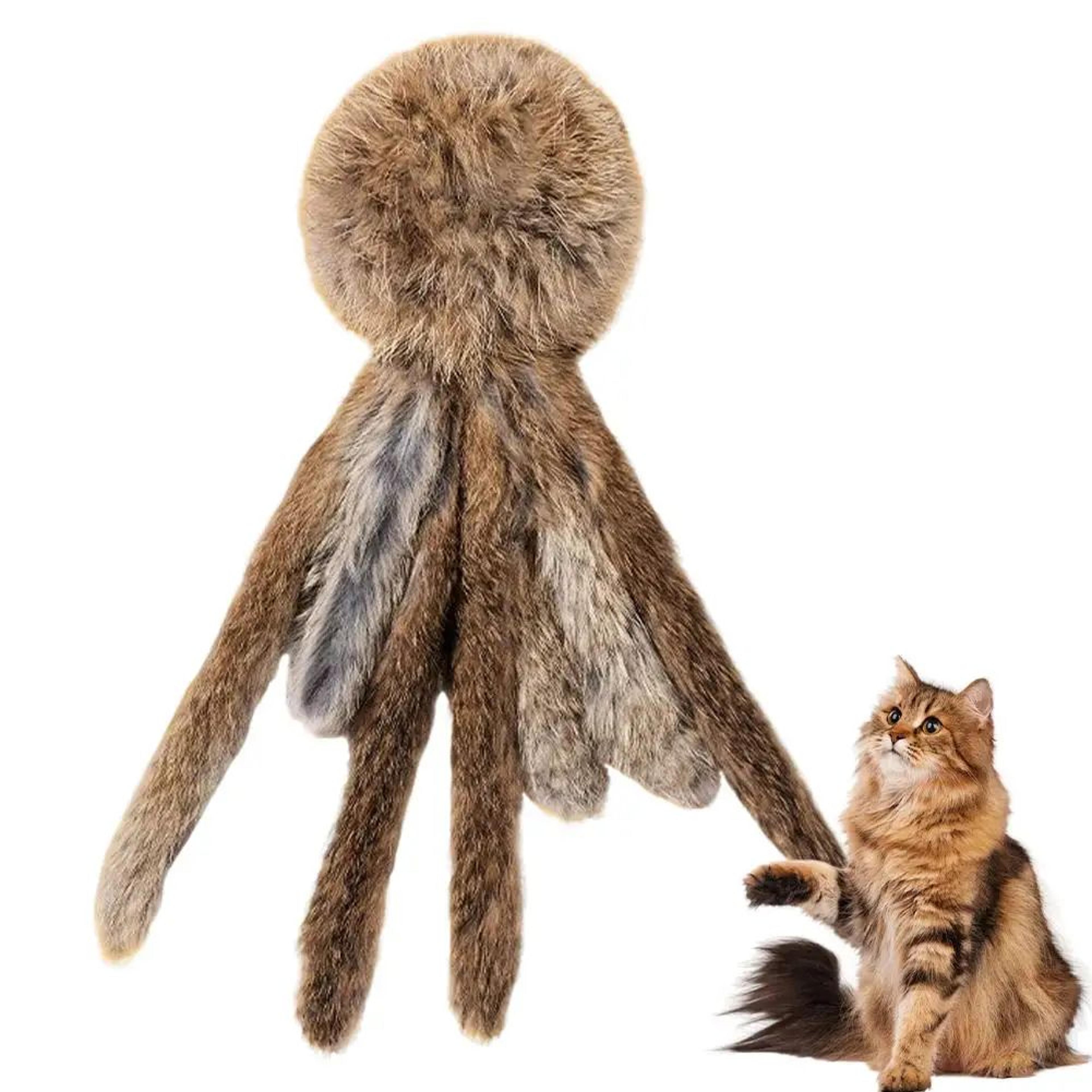 Faux Rabbit Fur Plush Cat Kicker Toy 9
