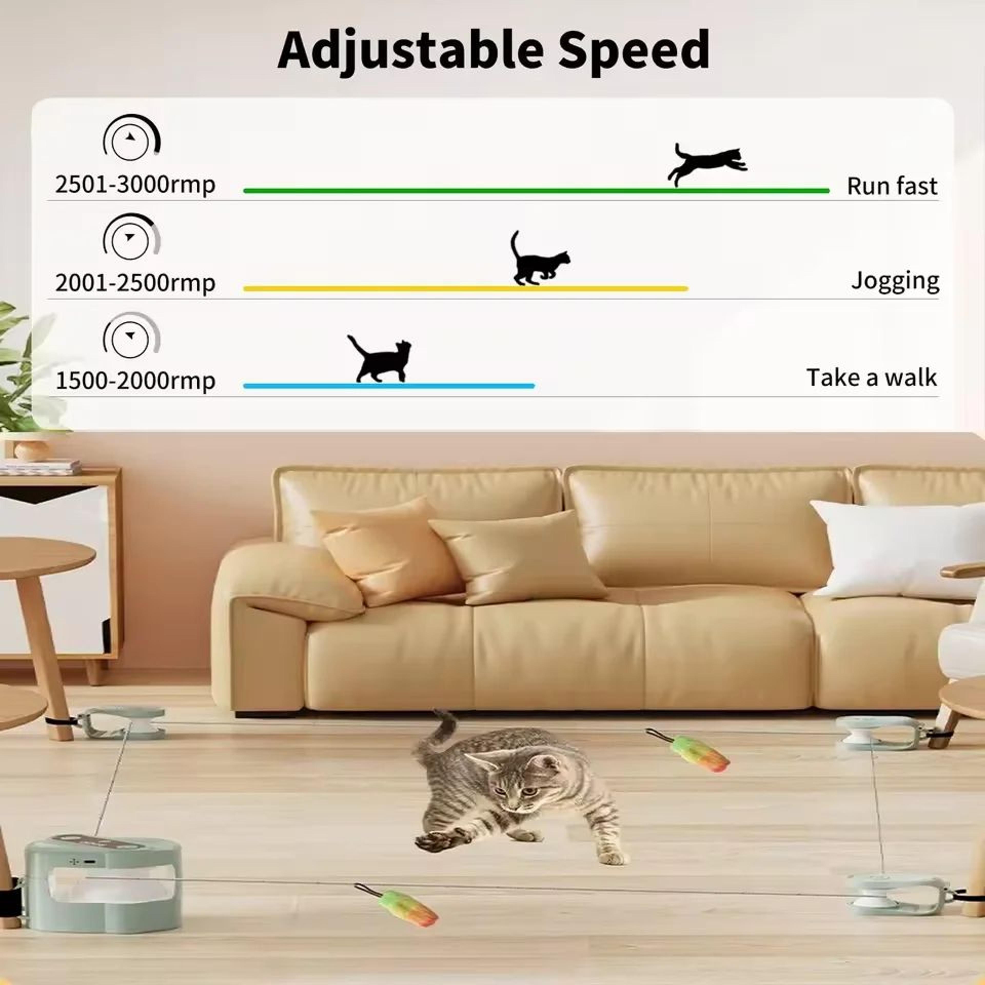 Automatic Cat Chaser Toy With Bird Sound 2