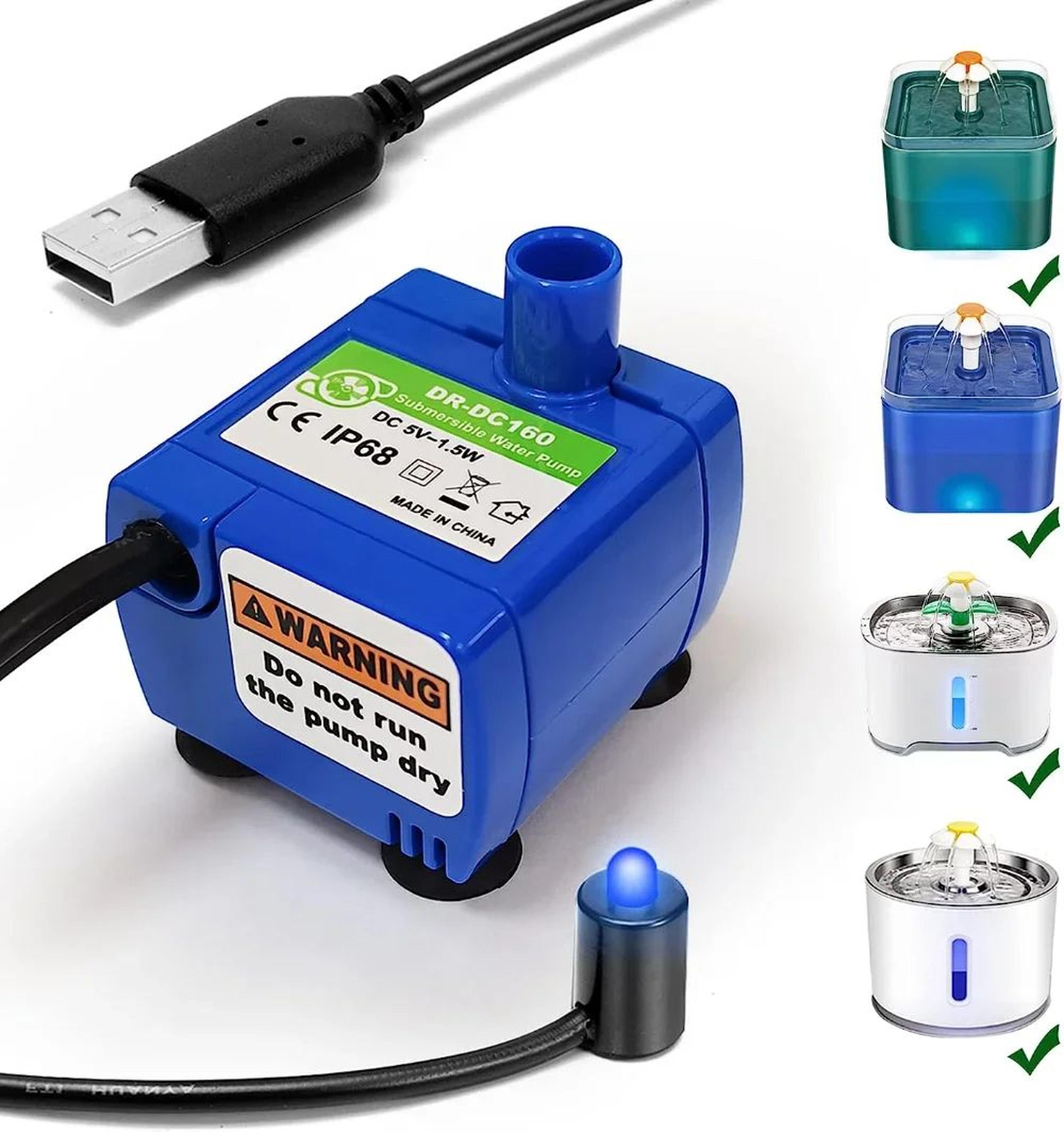 led water pump for pet fountain