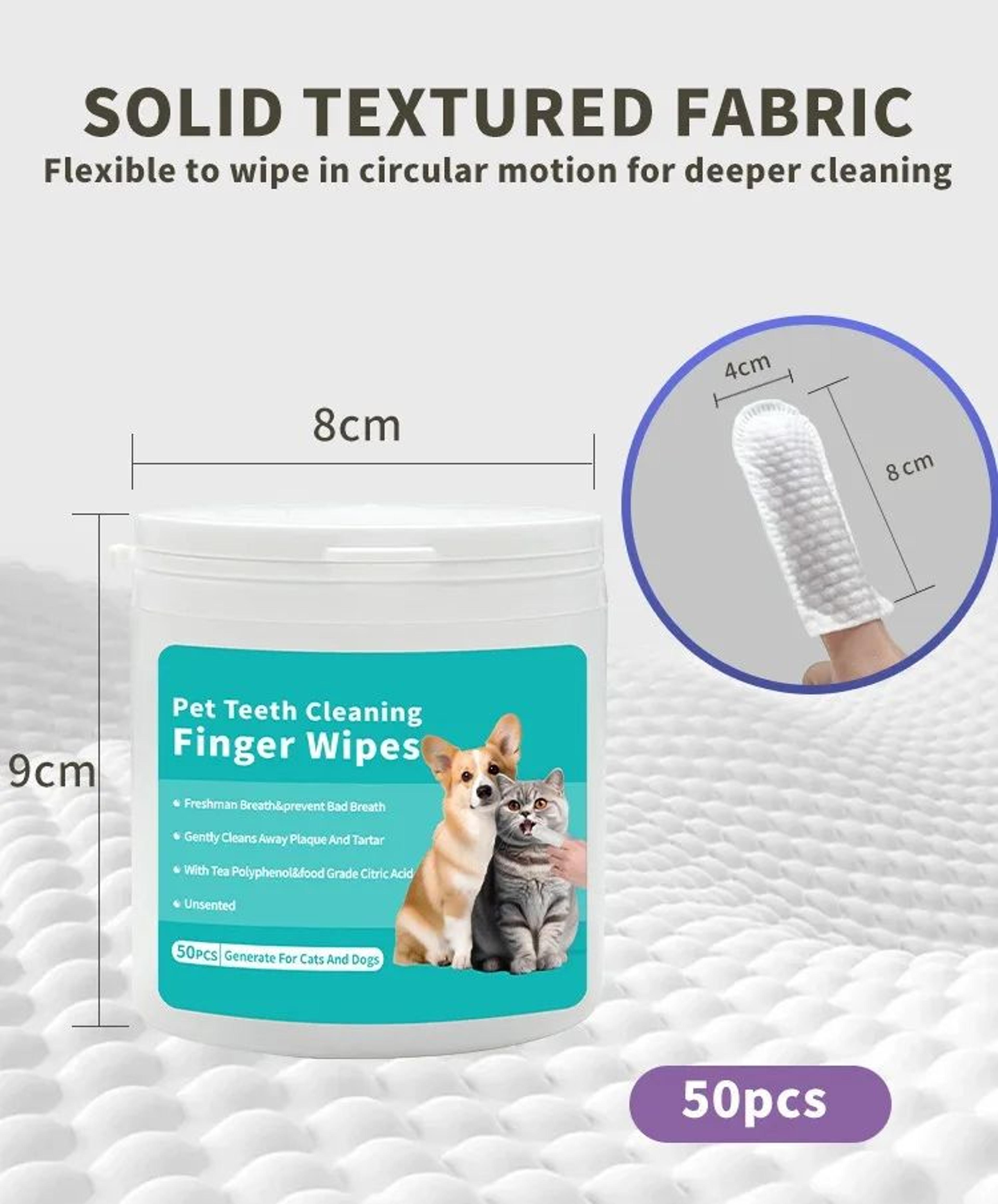 Disposable Pet Finger Tooth Wipes 7