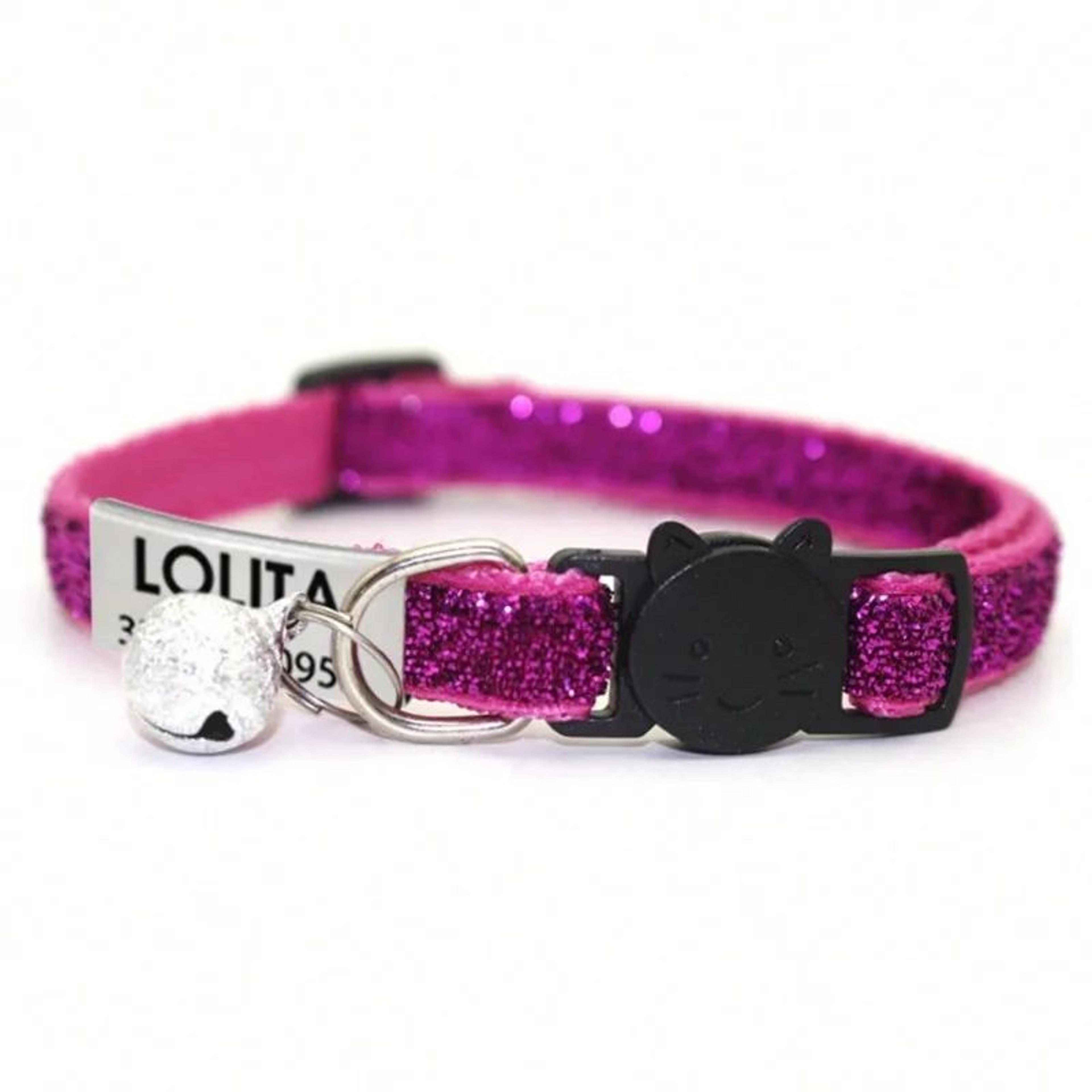 Customized Glitter Cat Collar With Bell 5