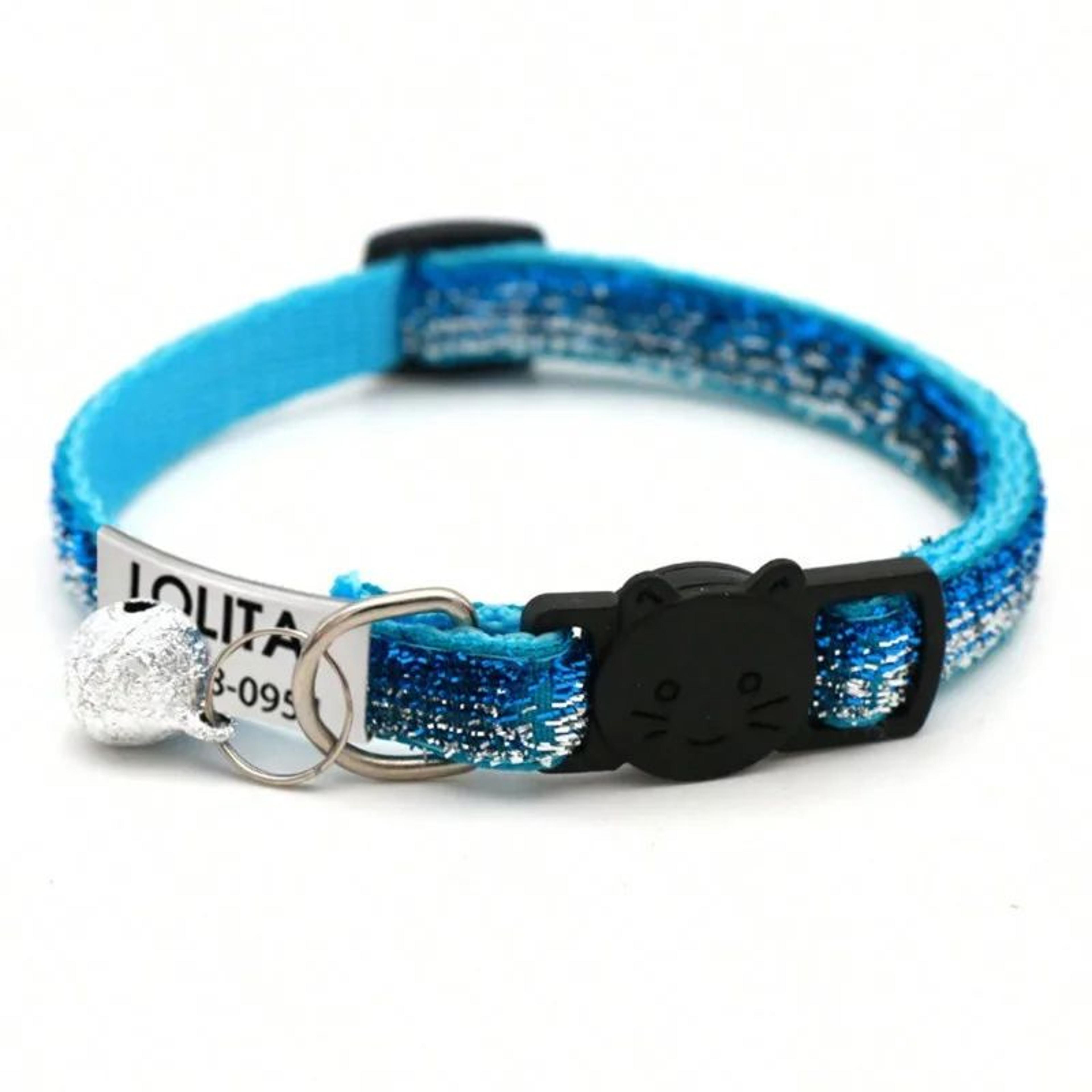 Customized Glitter Cat Collar With Bell 7