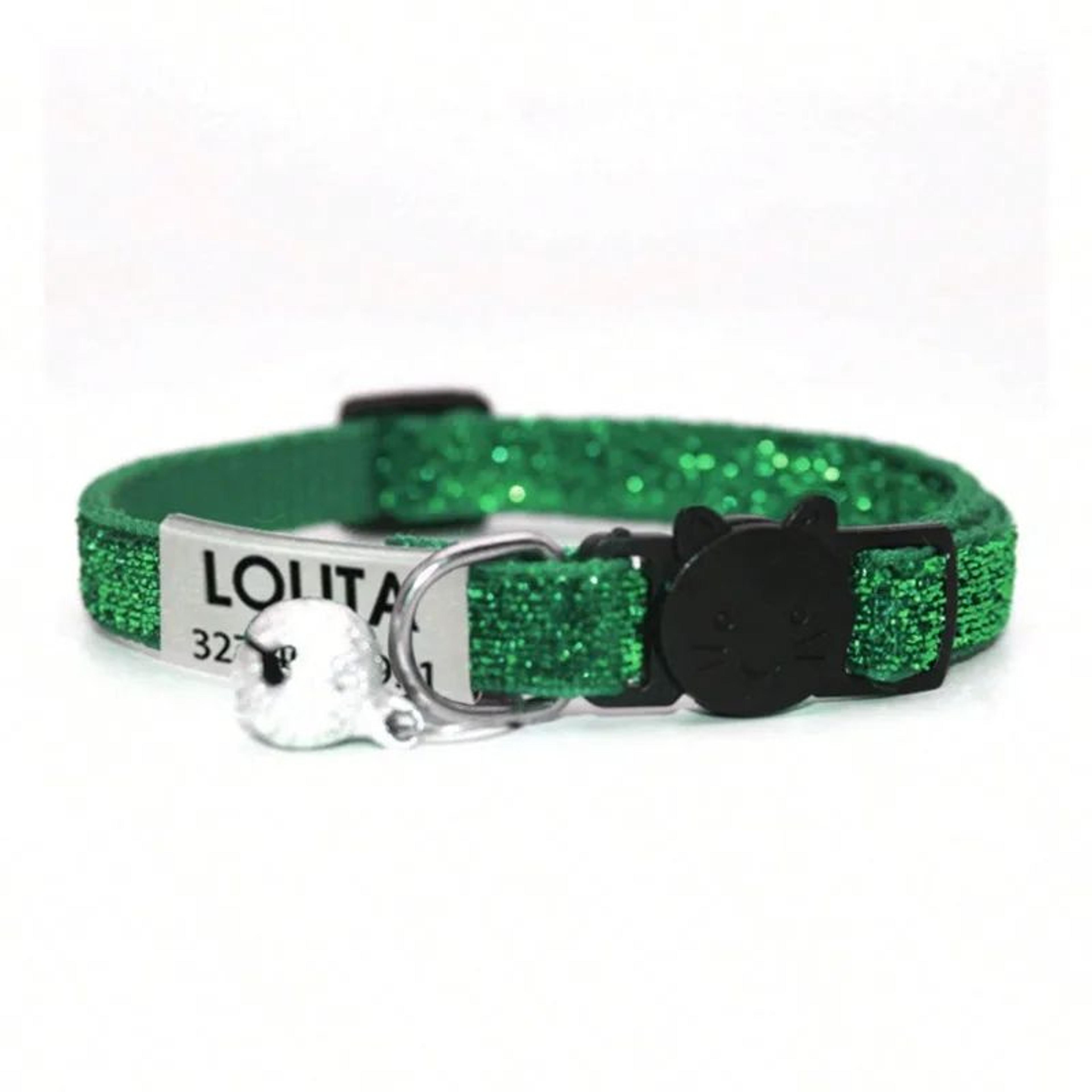 Customized Glitter Cat Collar With Bell 11