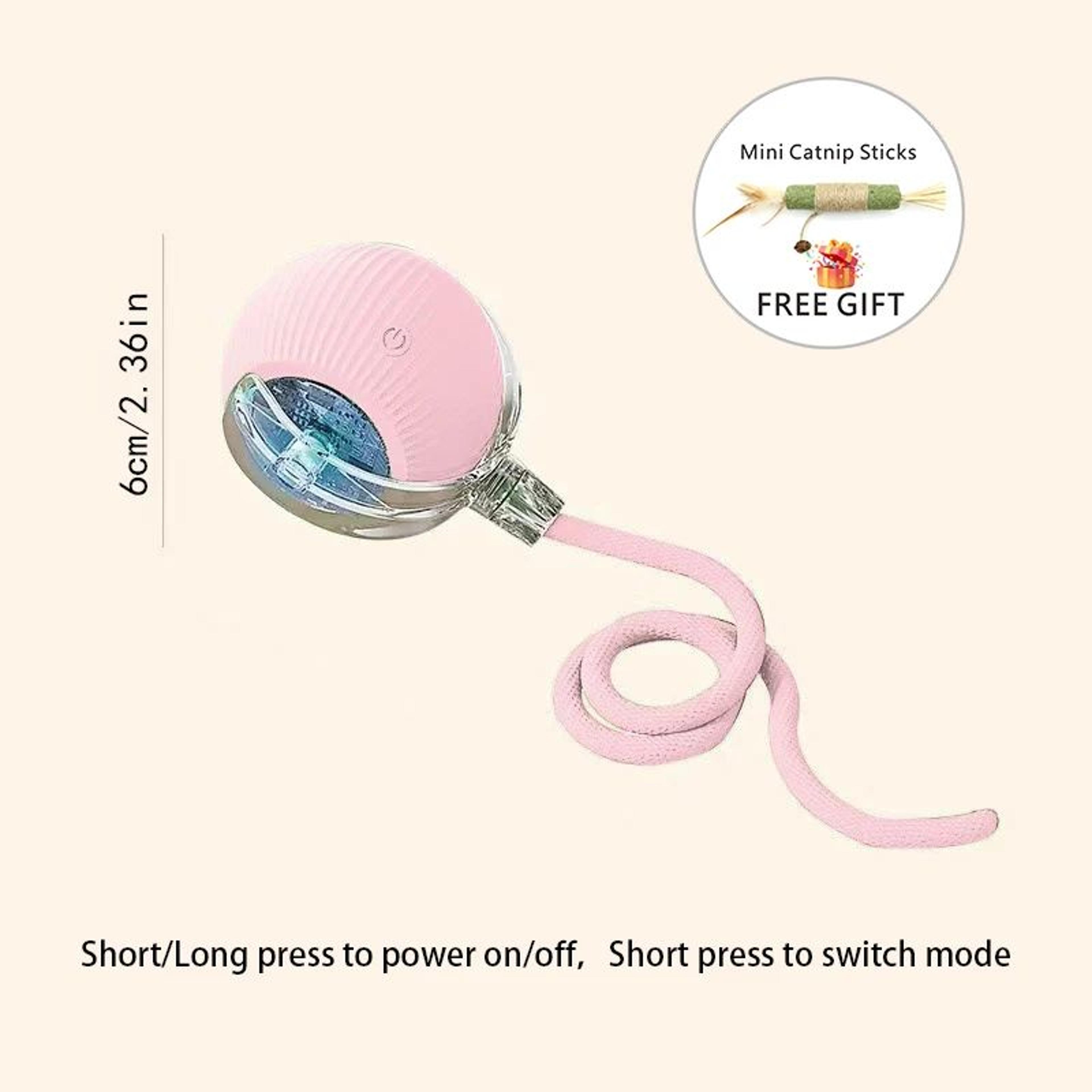 USB Rechargeable Smart Rolling Cat Ball Toy 12
