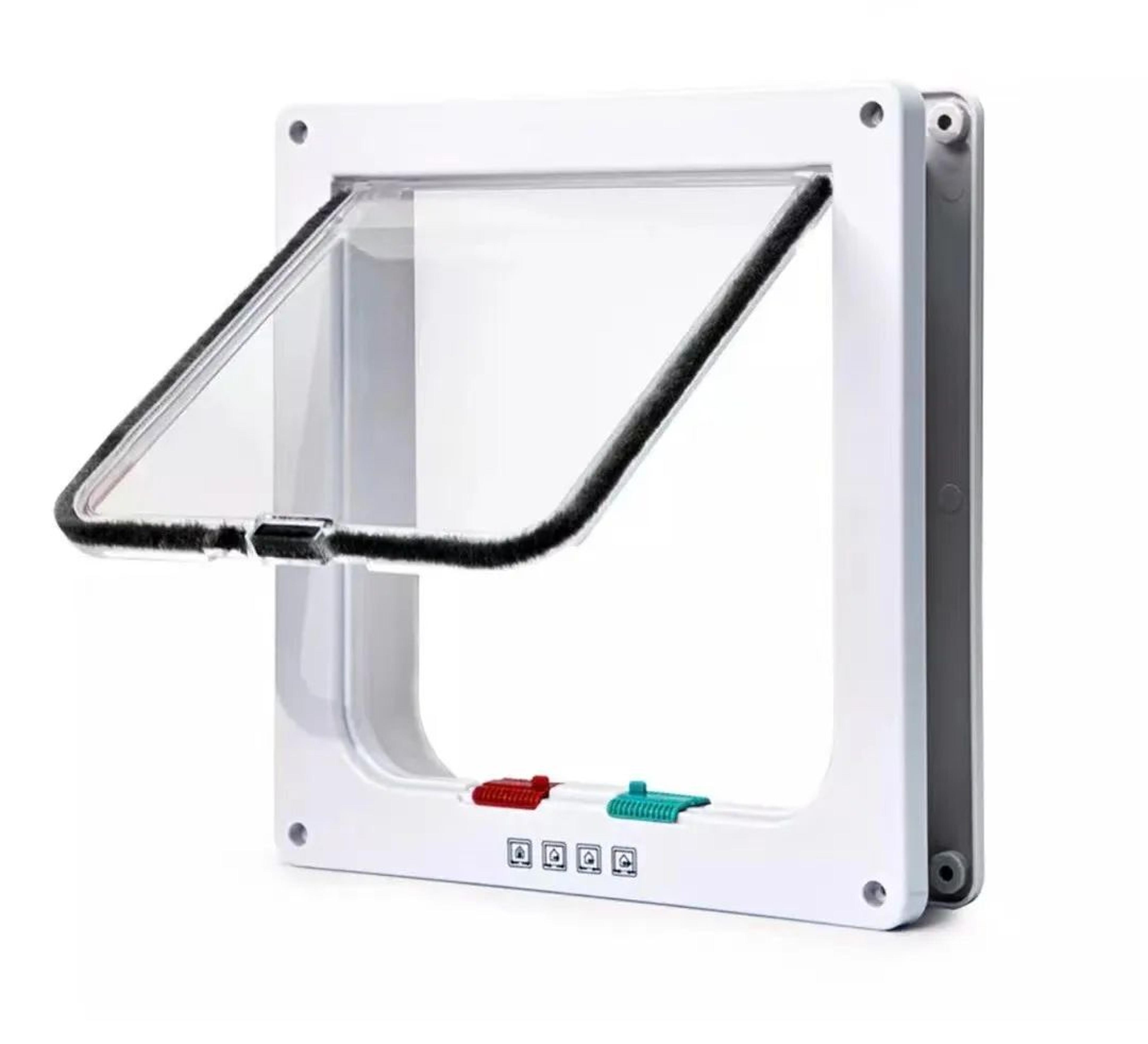 Weatherproof 4 Way Locking Cat Door 6