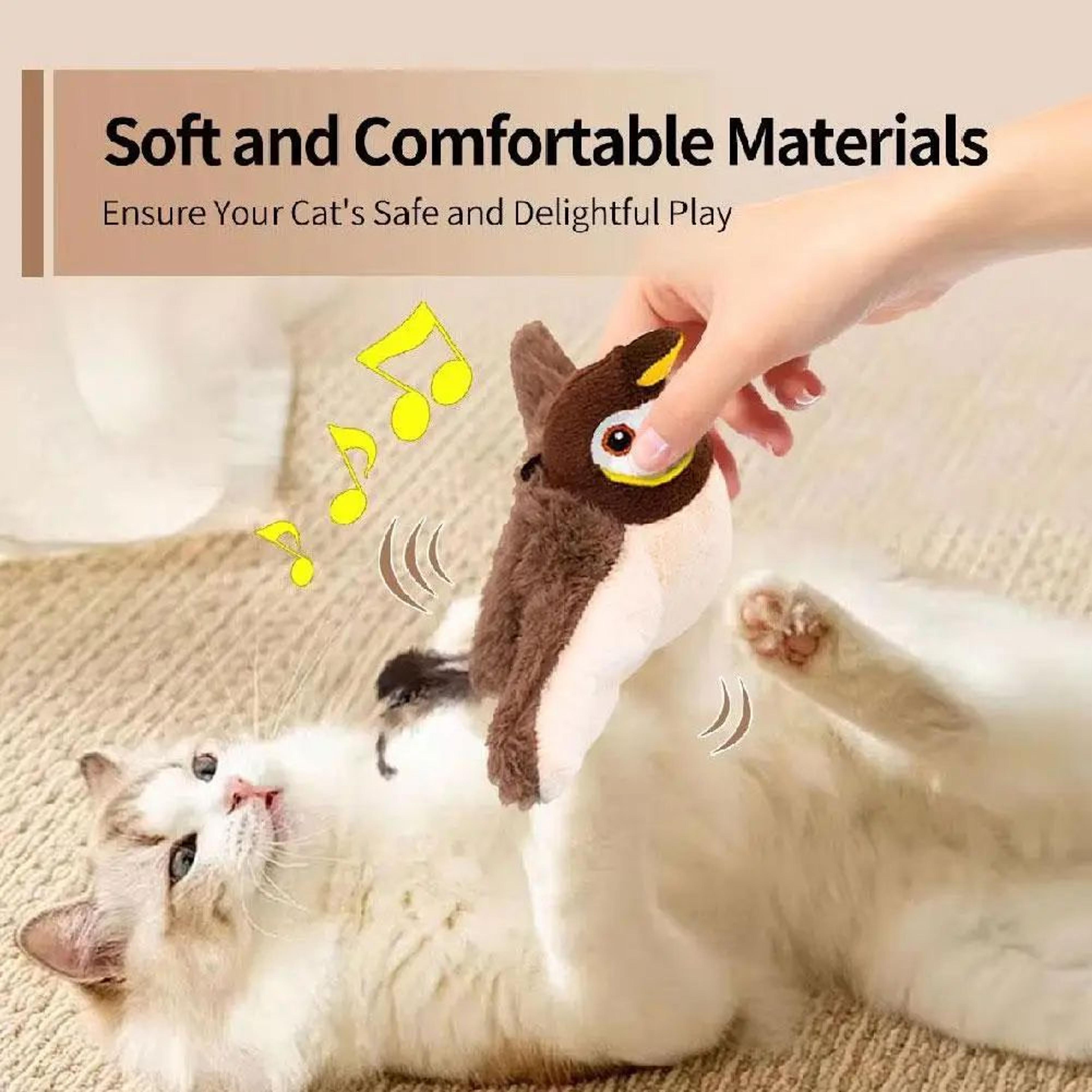 Interactive Flapping Bird Cat Toy With Catnip 1