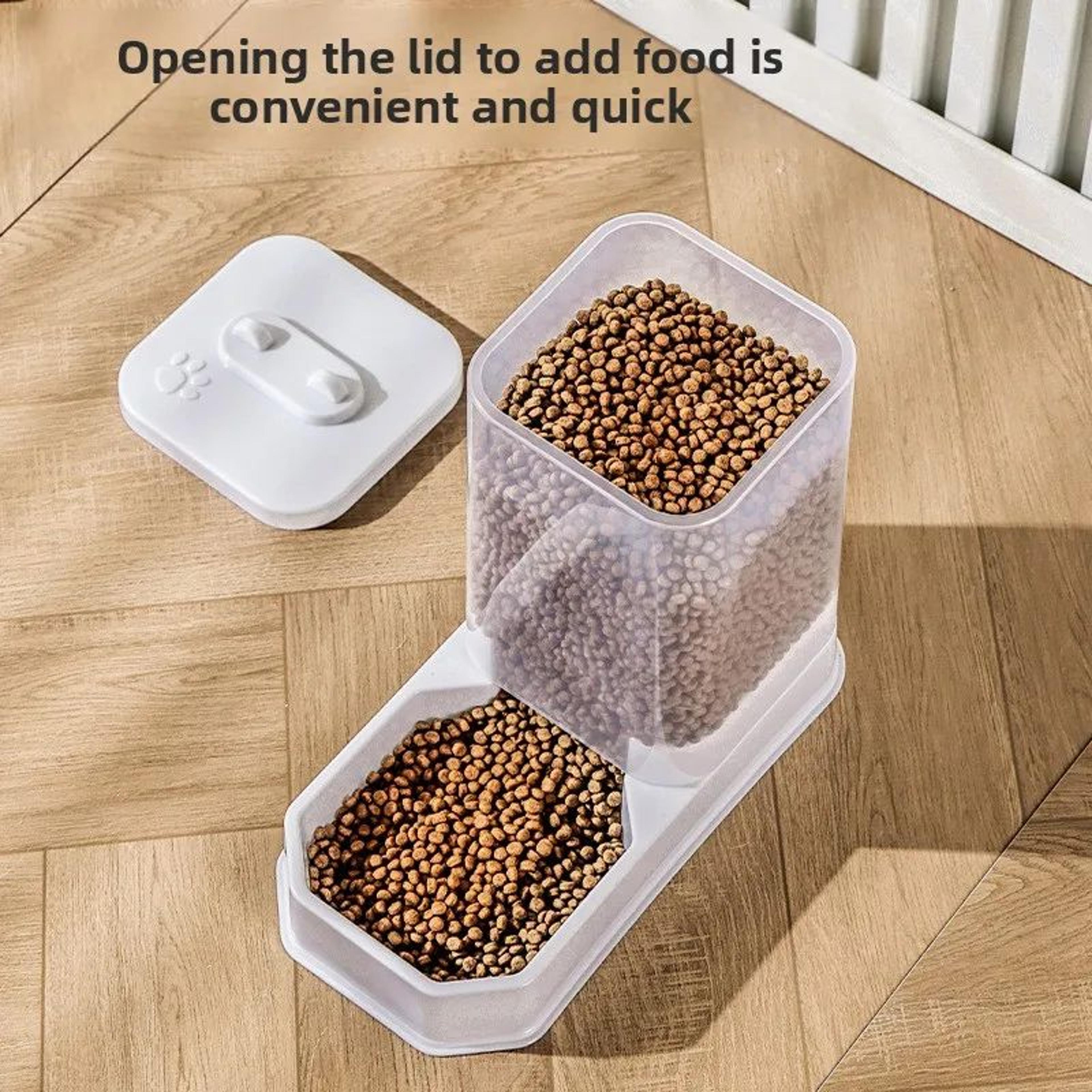 Large Capacity Automatic Pet Feeder And Water Dispenser Set 3