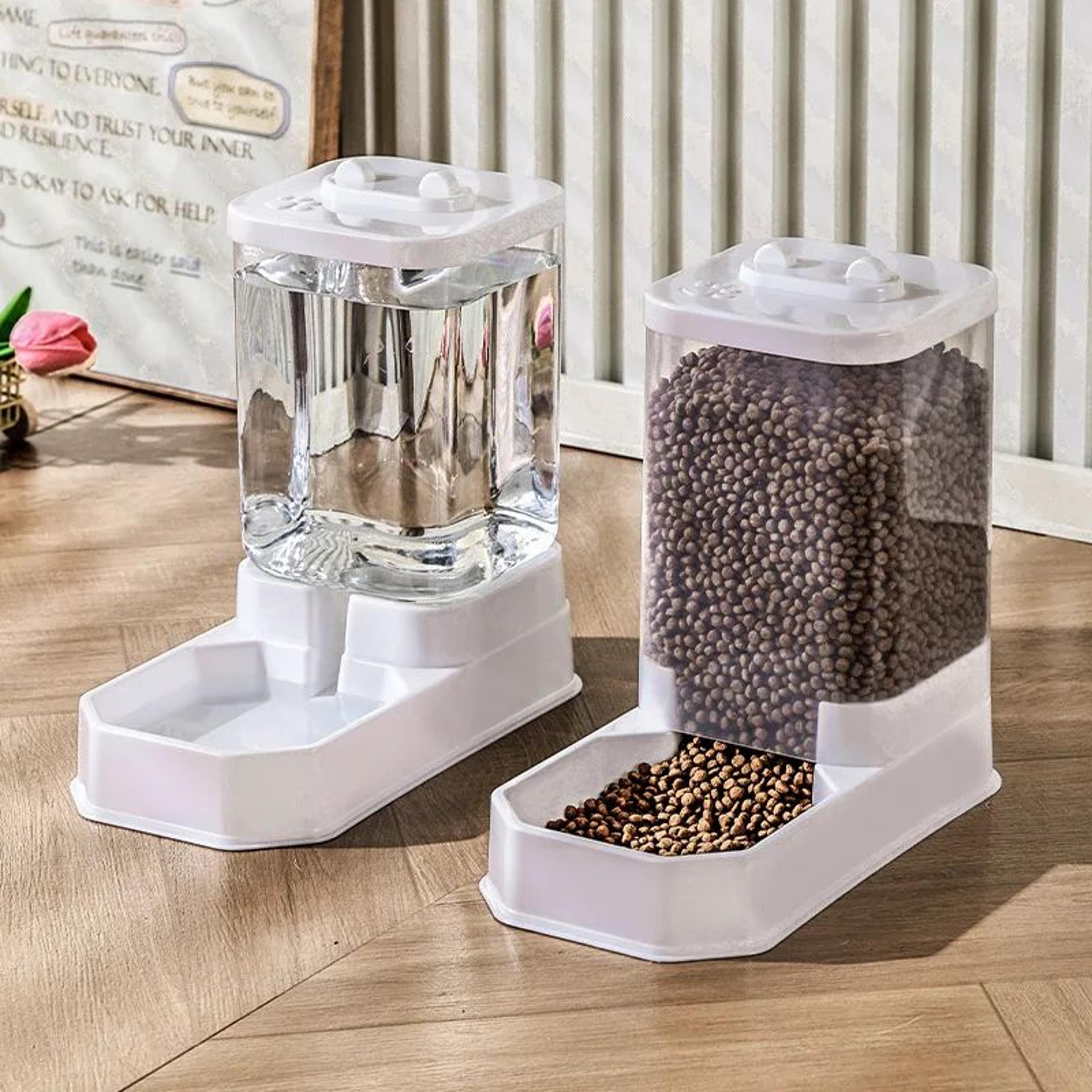 Large Capacity Automatic Pet Feeder And Water Dispenser Set 12