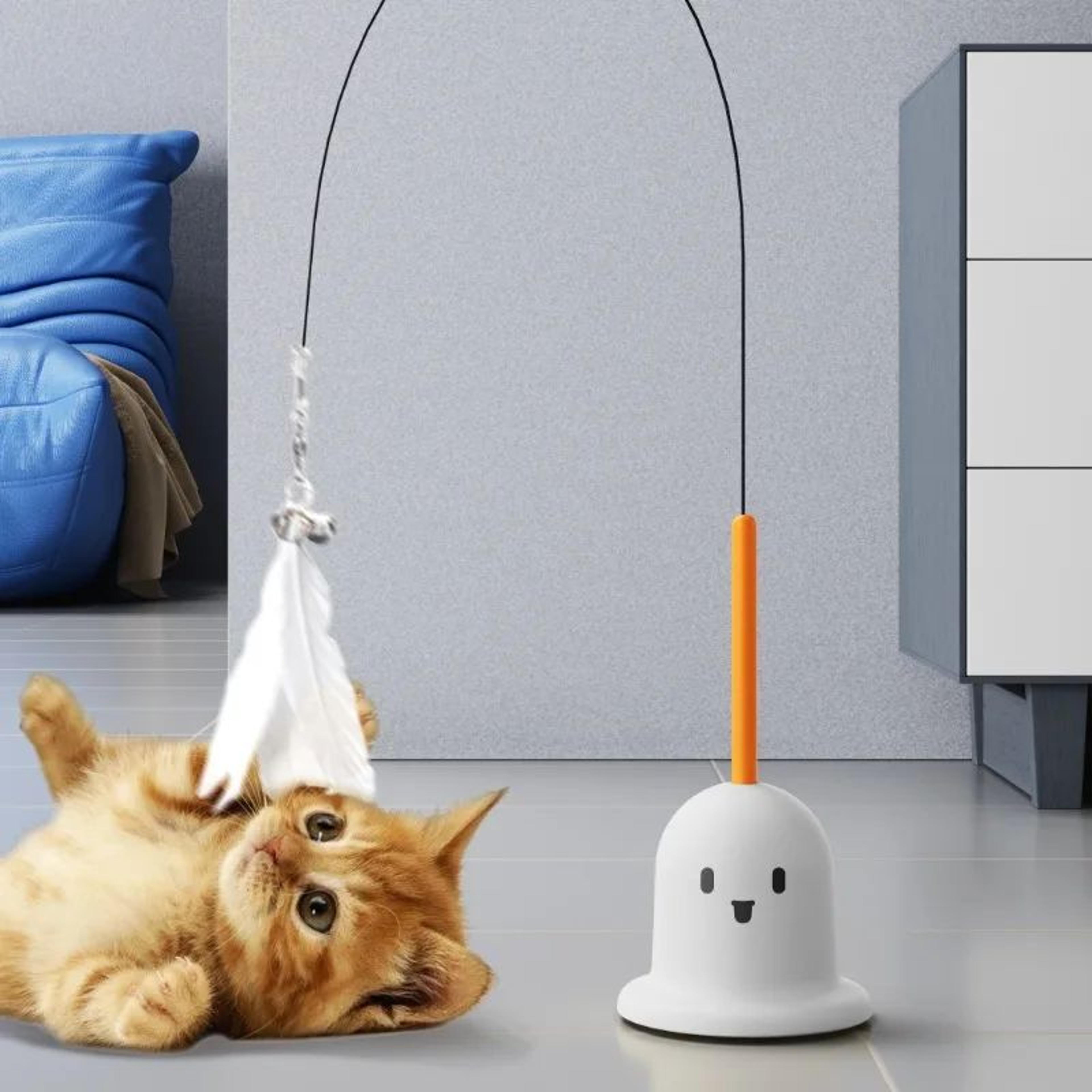 interactive badminton stick cat teaser toy