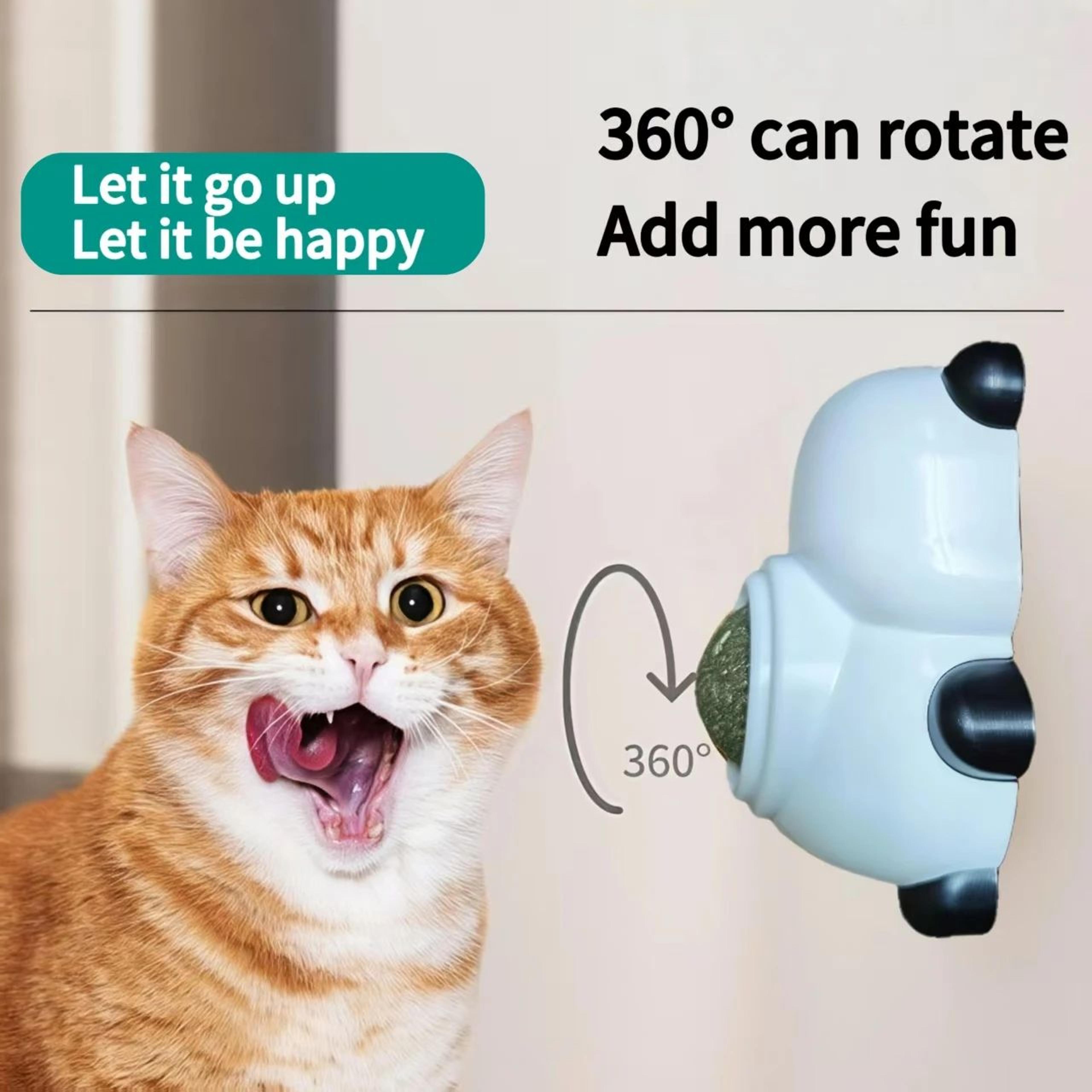 Natural Catnip Wall Sticky Ball Toy 2