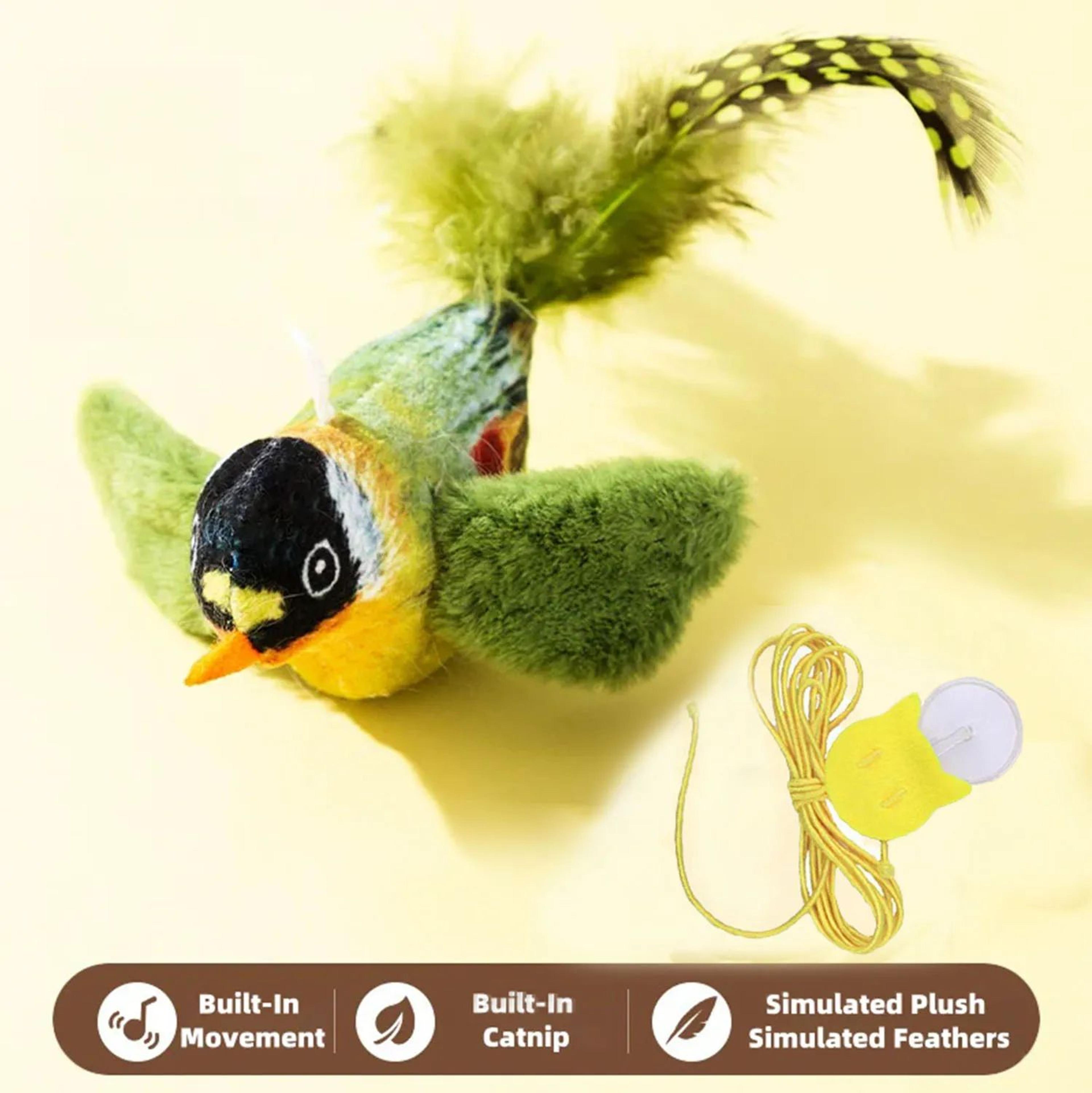 Interactive Catnip Bird Toy With Realistic Sound For Indoor Cats 6
