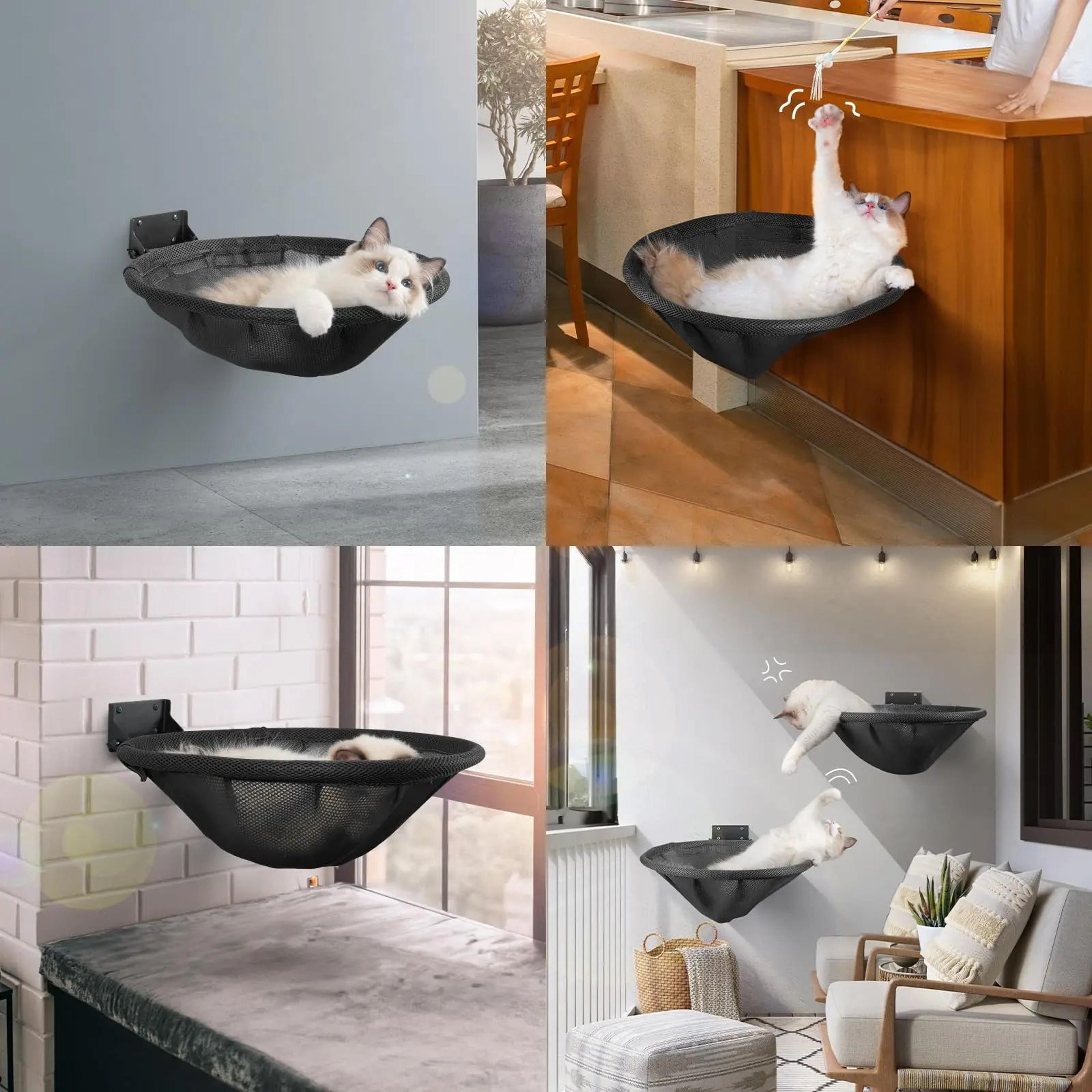 Wall Mounted Foldable Cat Hammock Bed For Sleeping And Climbing 8