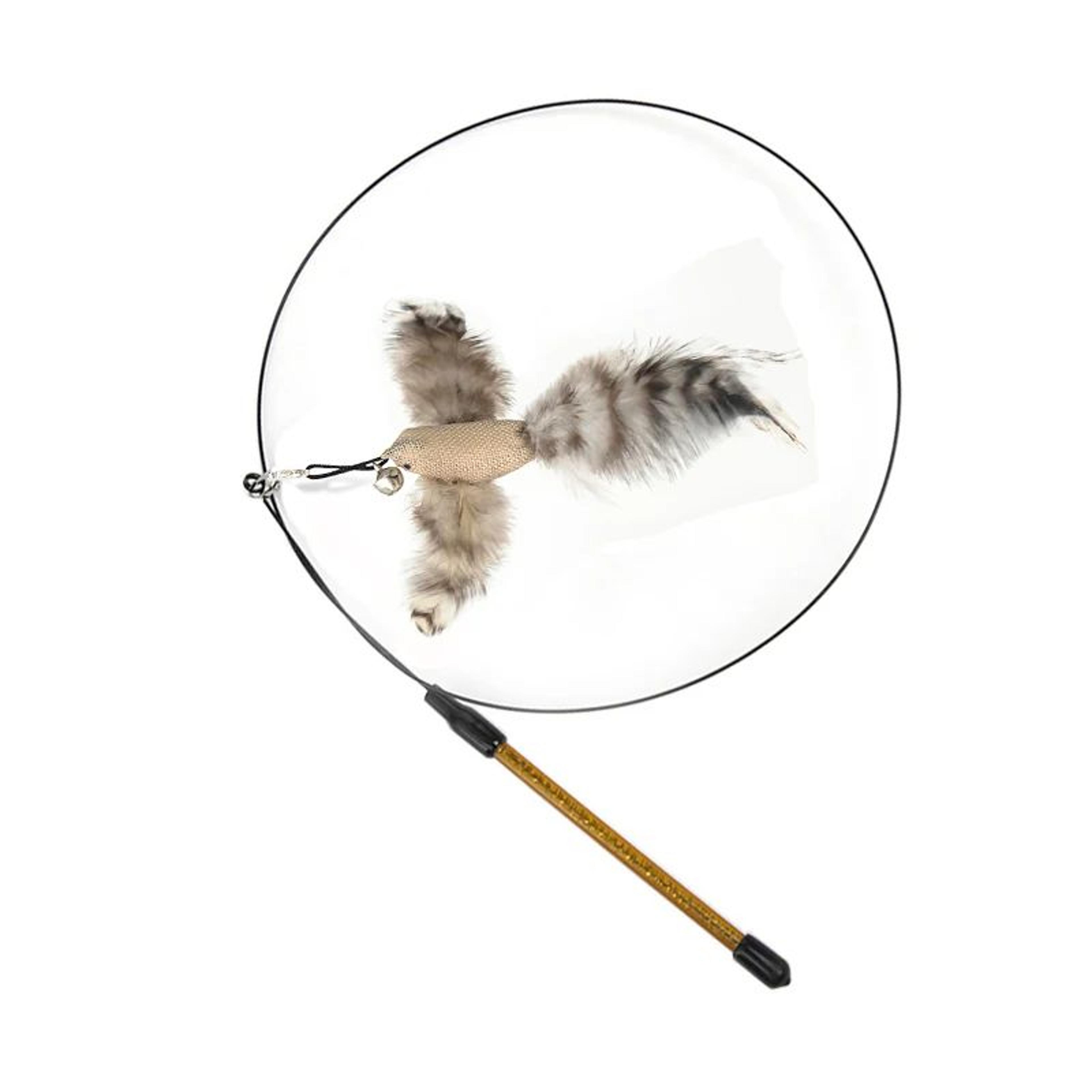 Interactive Feather Bird Teaser Wand Cat Toy 10