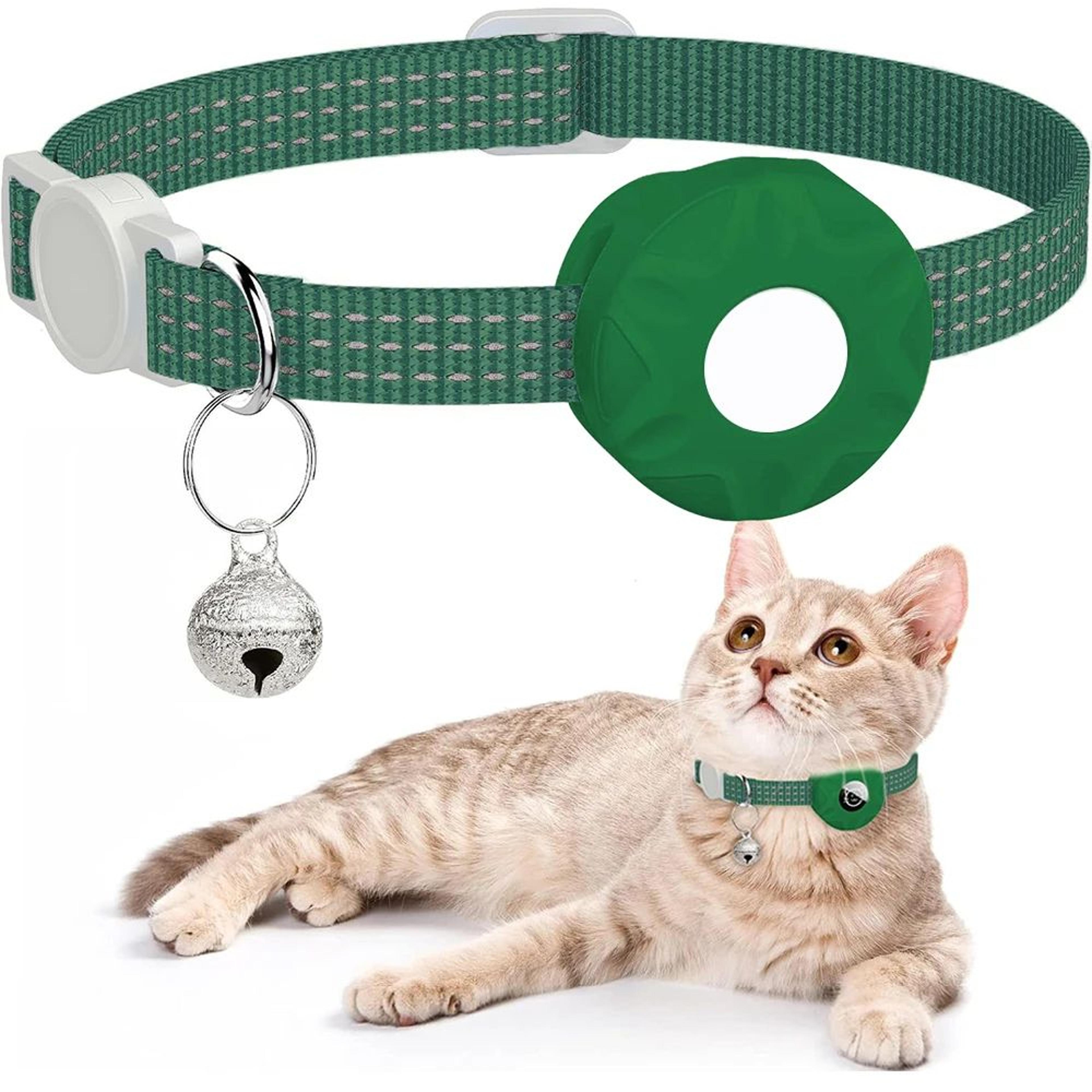 AirTag Compatible Reflective Cat Collar With Bell And Secure Holder 10