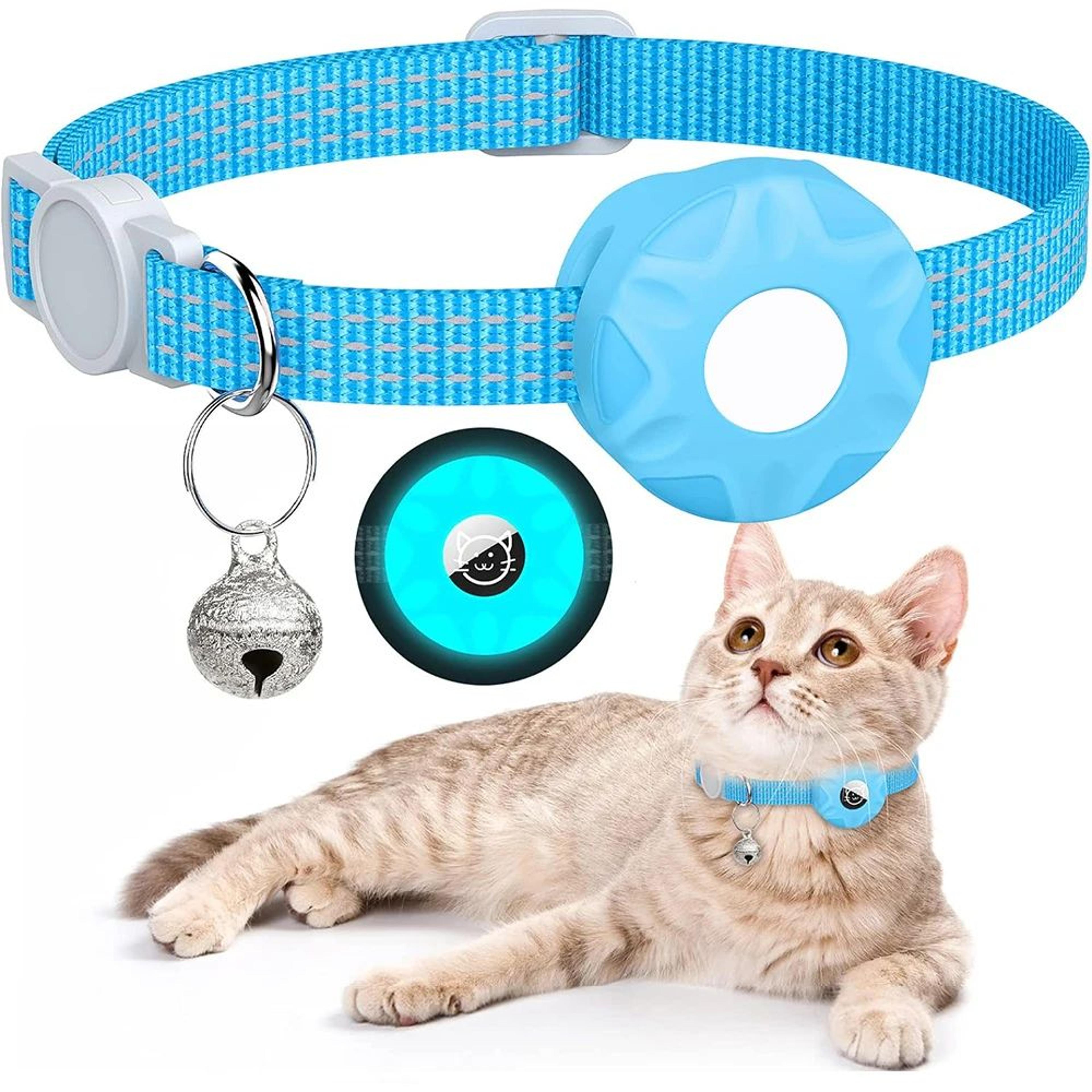 AirTag Compatible Reflective Cat Collar With Bell And Secure Holder 12