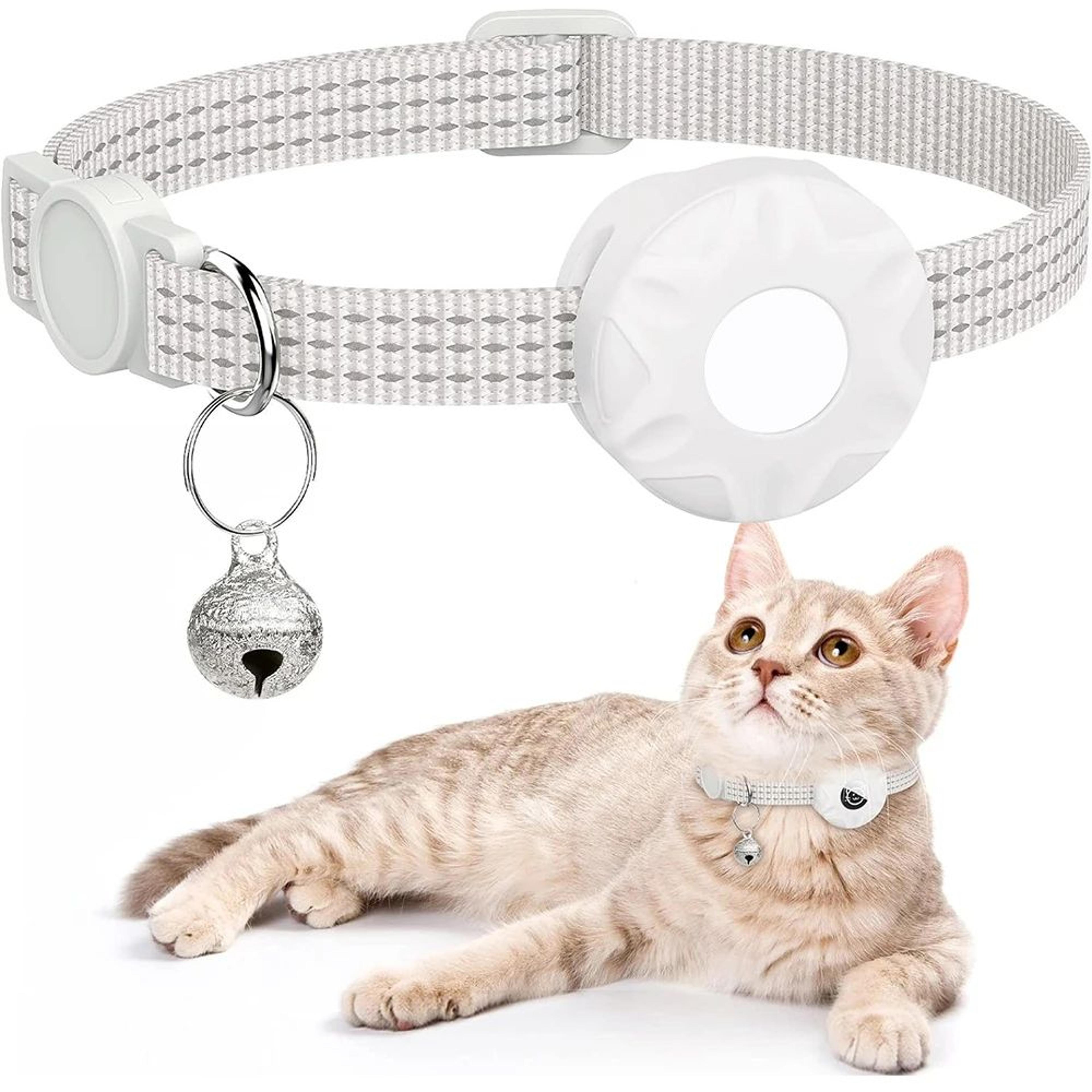 AirTag Compatible Reflective Cat Collar With Bell And Secure Holder 14