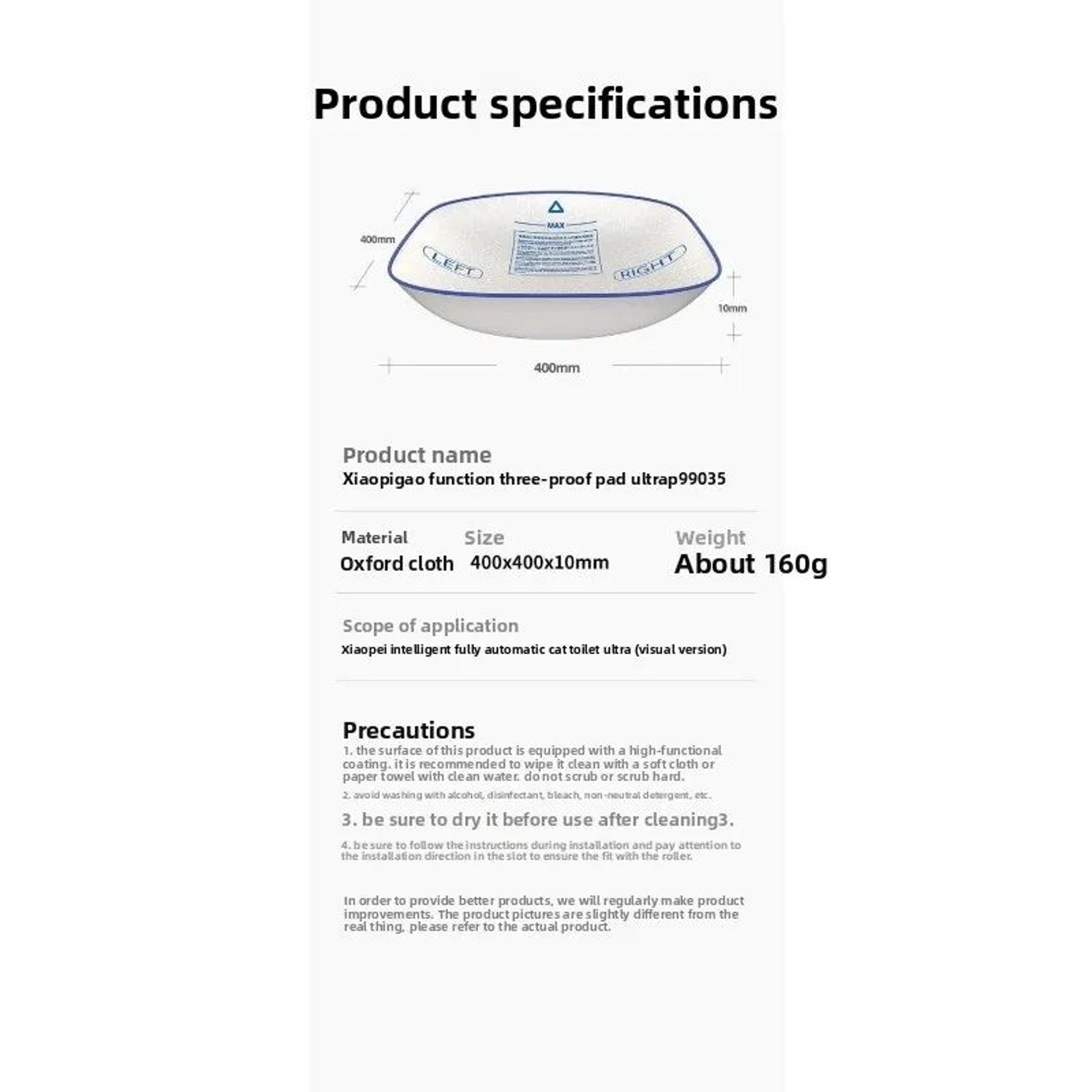 PETKIT Purobot Ultra Waterproof High Performance Litter Pad 1