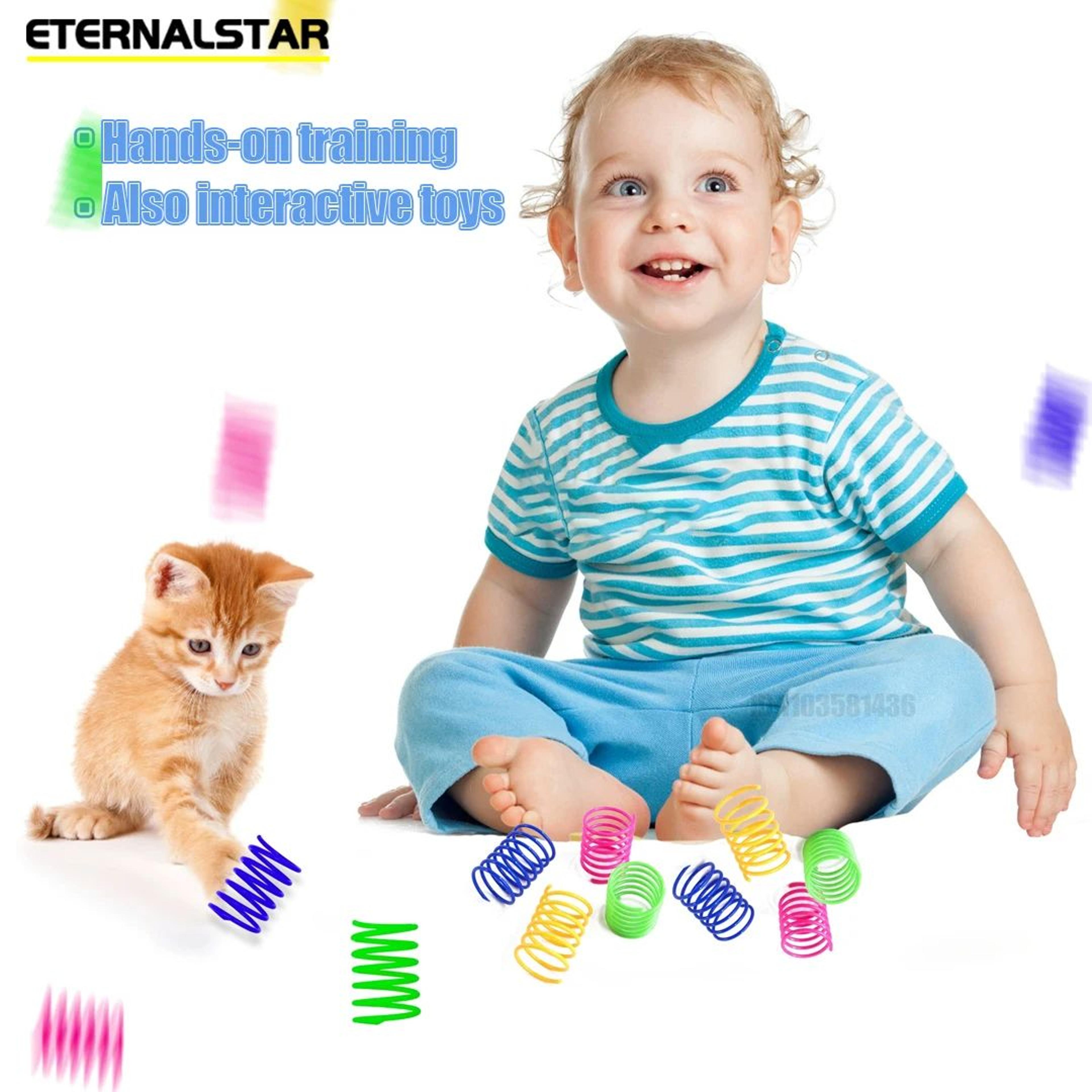 Colorful Spiral Spring Cat Toy Set 1