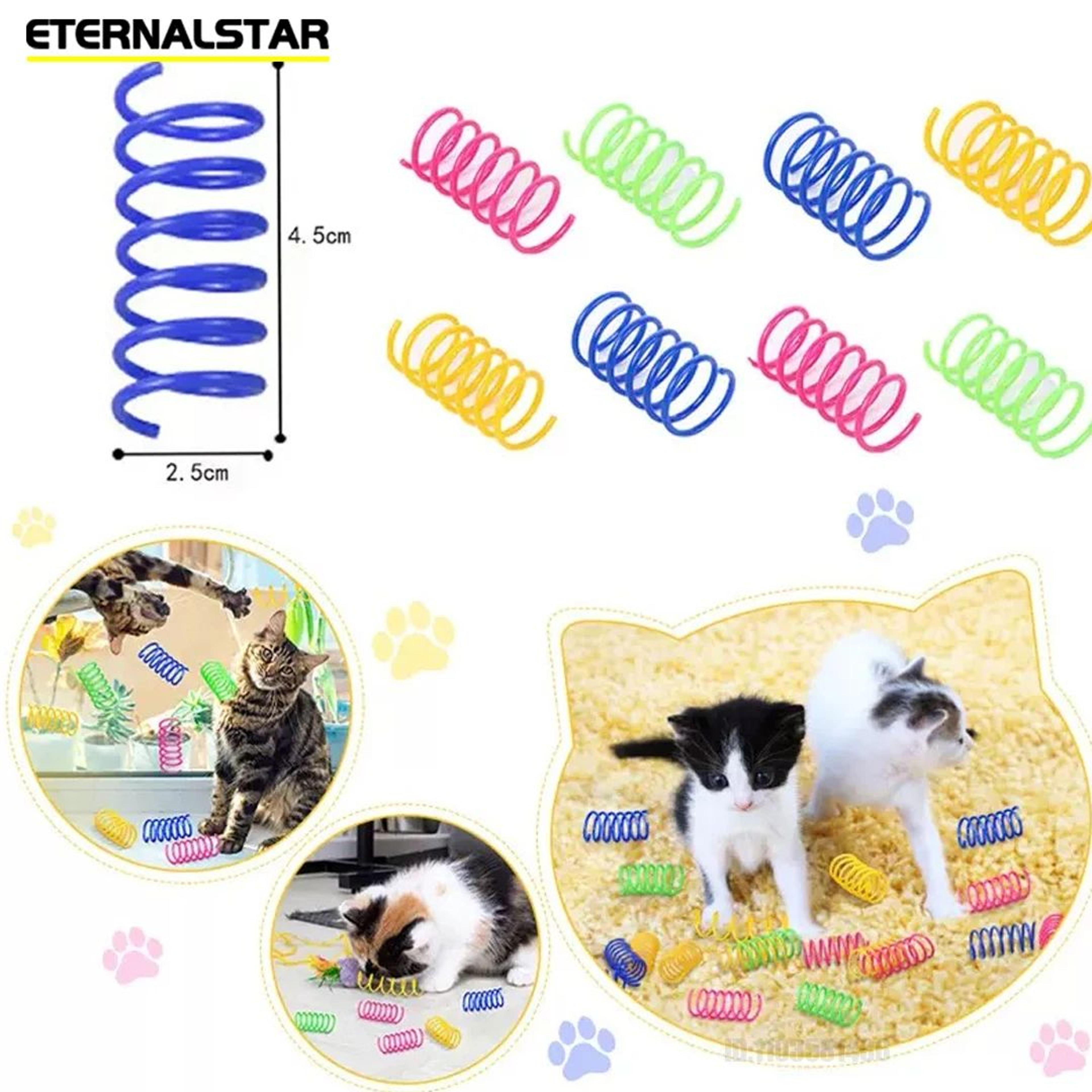 Colorful Spiral Spring Cat Toy Set 5
