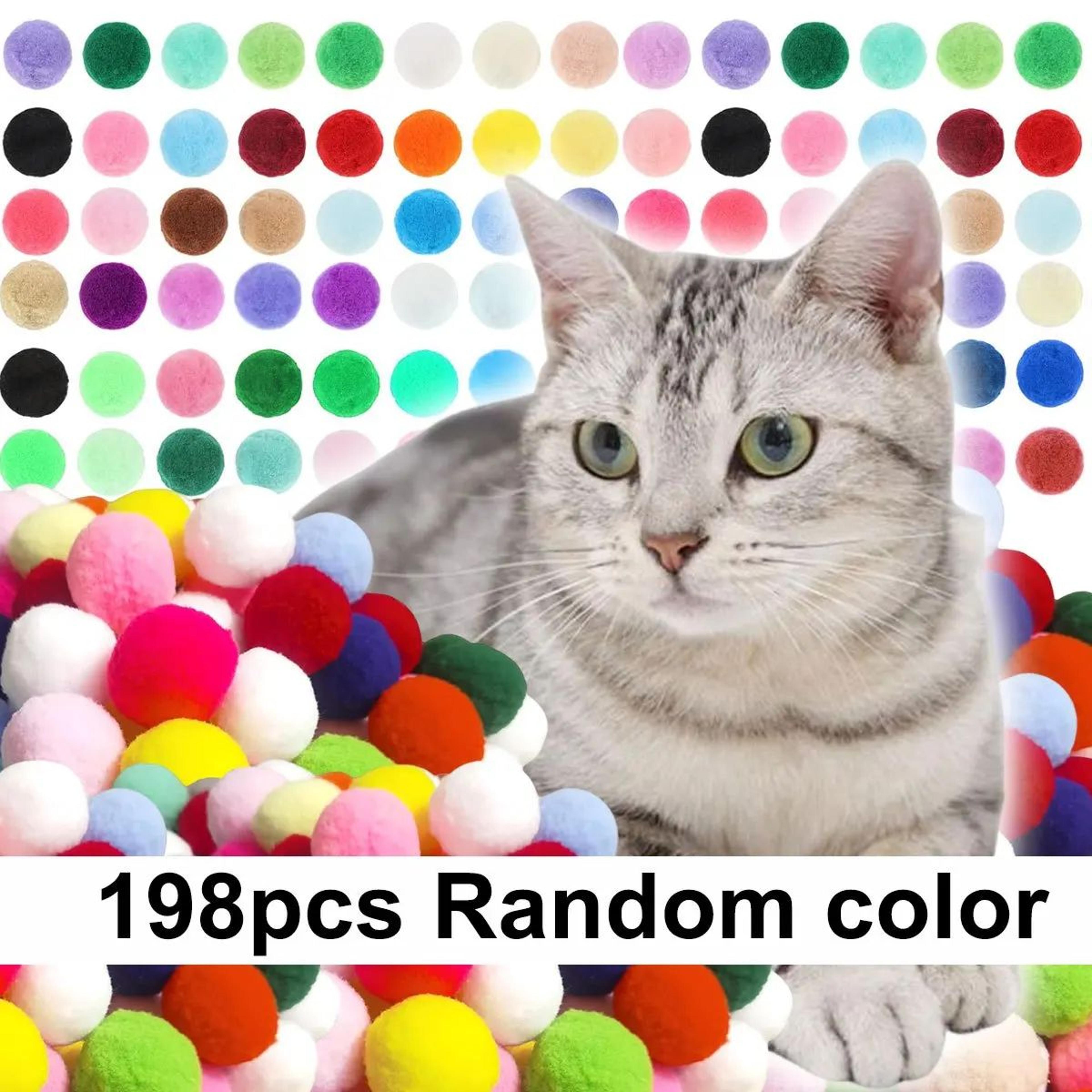 Colorful Plush Cat Toy Balls Set 7