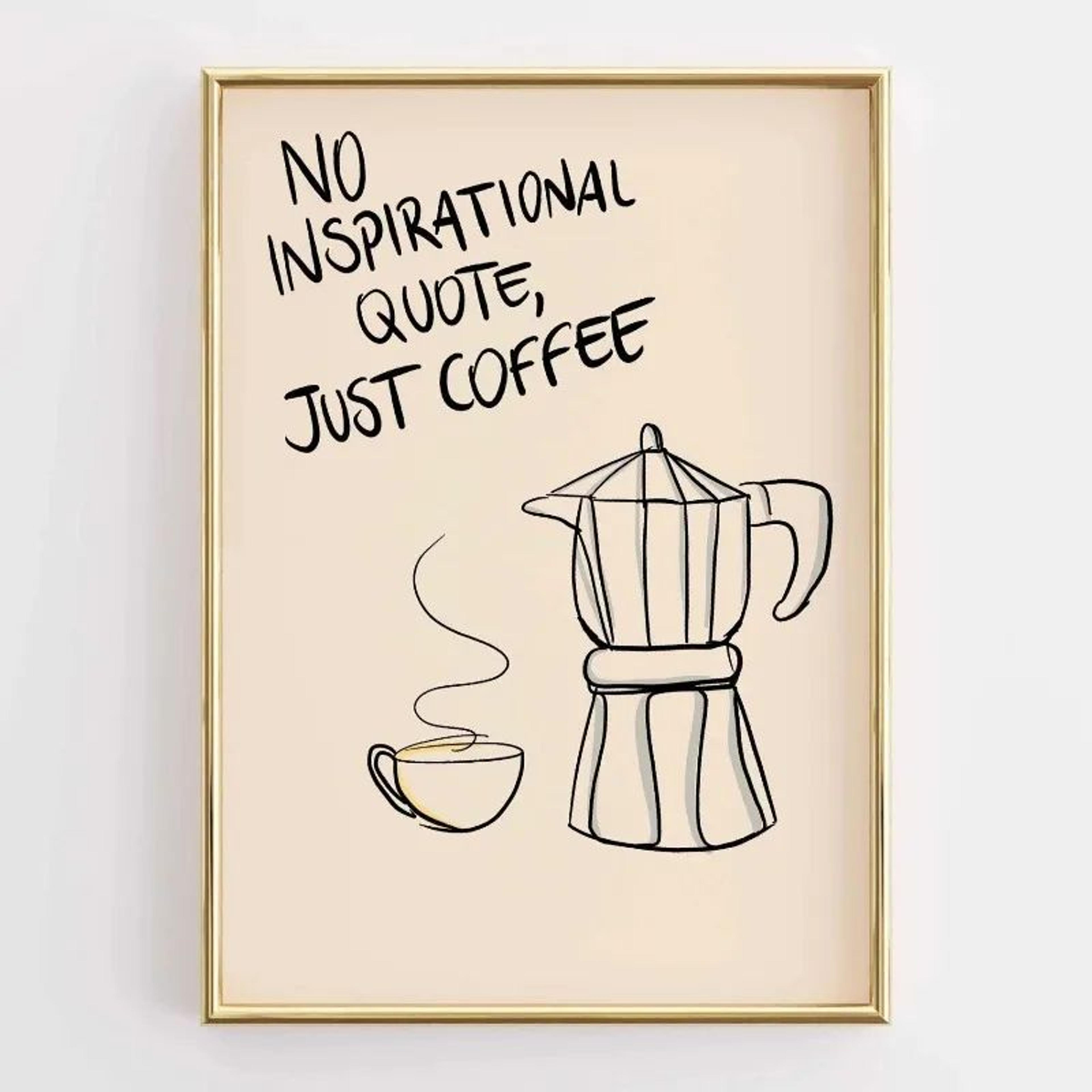 Funny Retro Kitchen Coffee Quote Canvas Wall Art 6