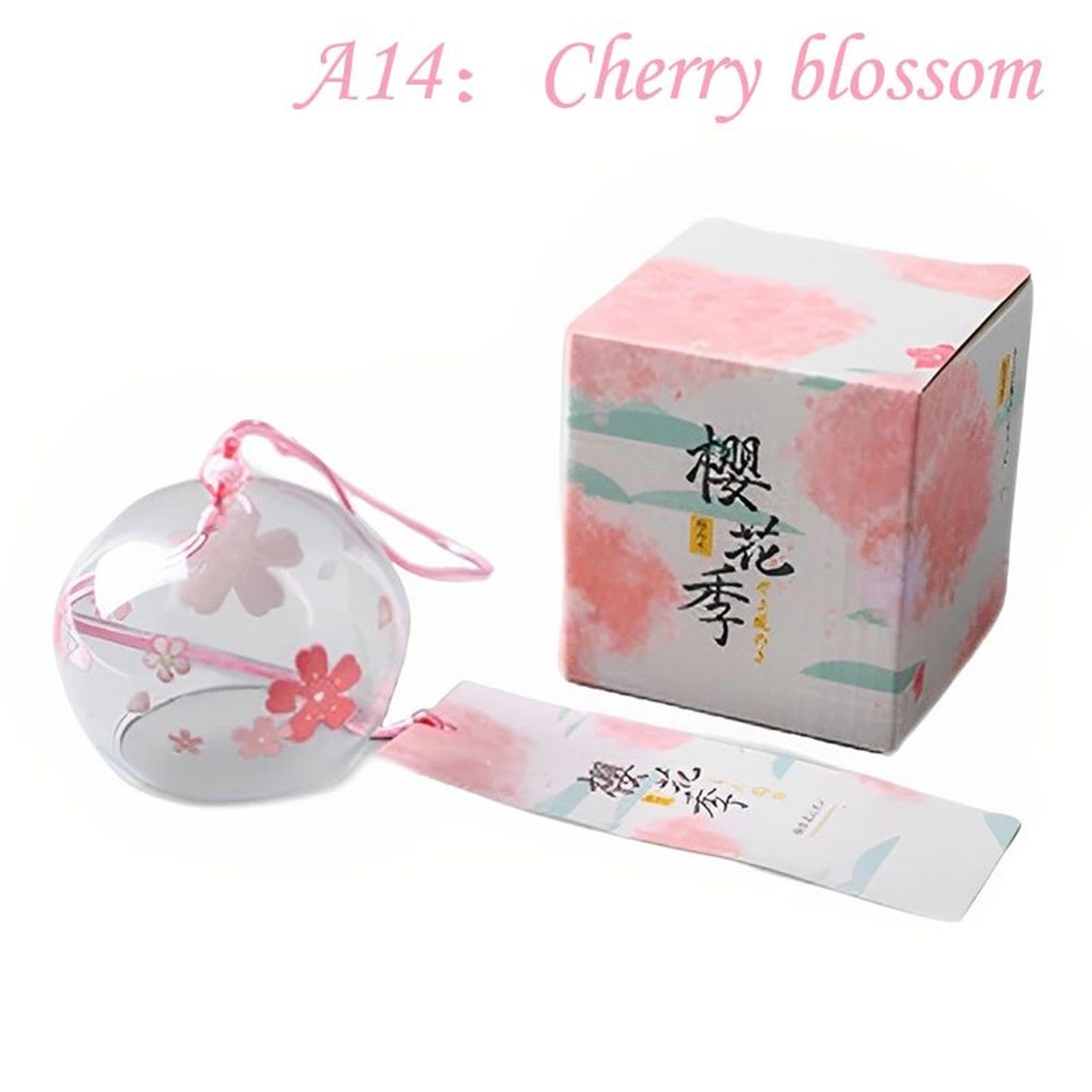 Japanese Sakura Glass Wind Chime Hanging Decor 19