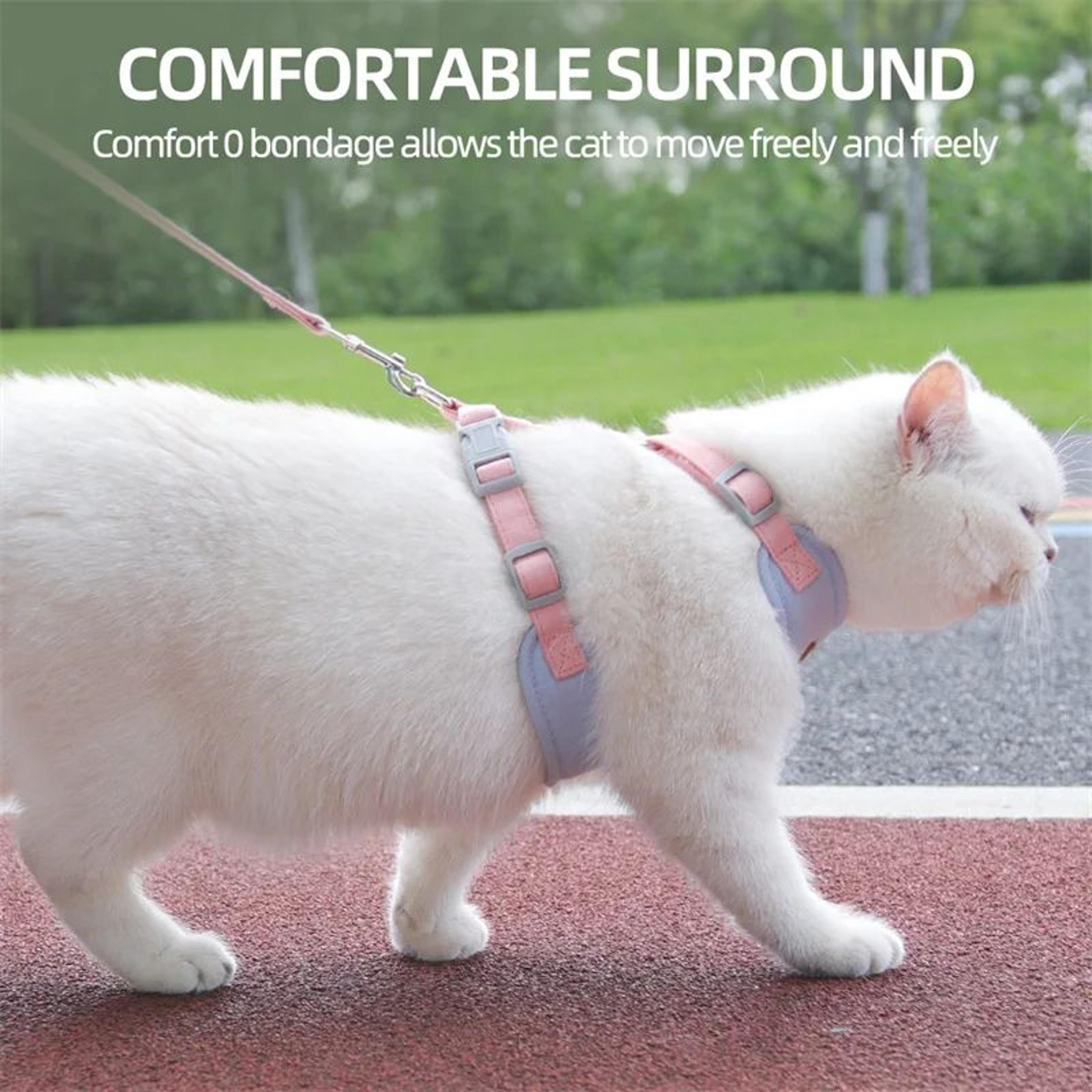 Adjustable Soft Cat Harness And Leash Set 3