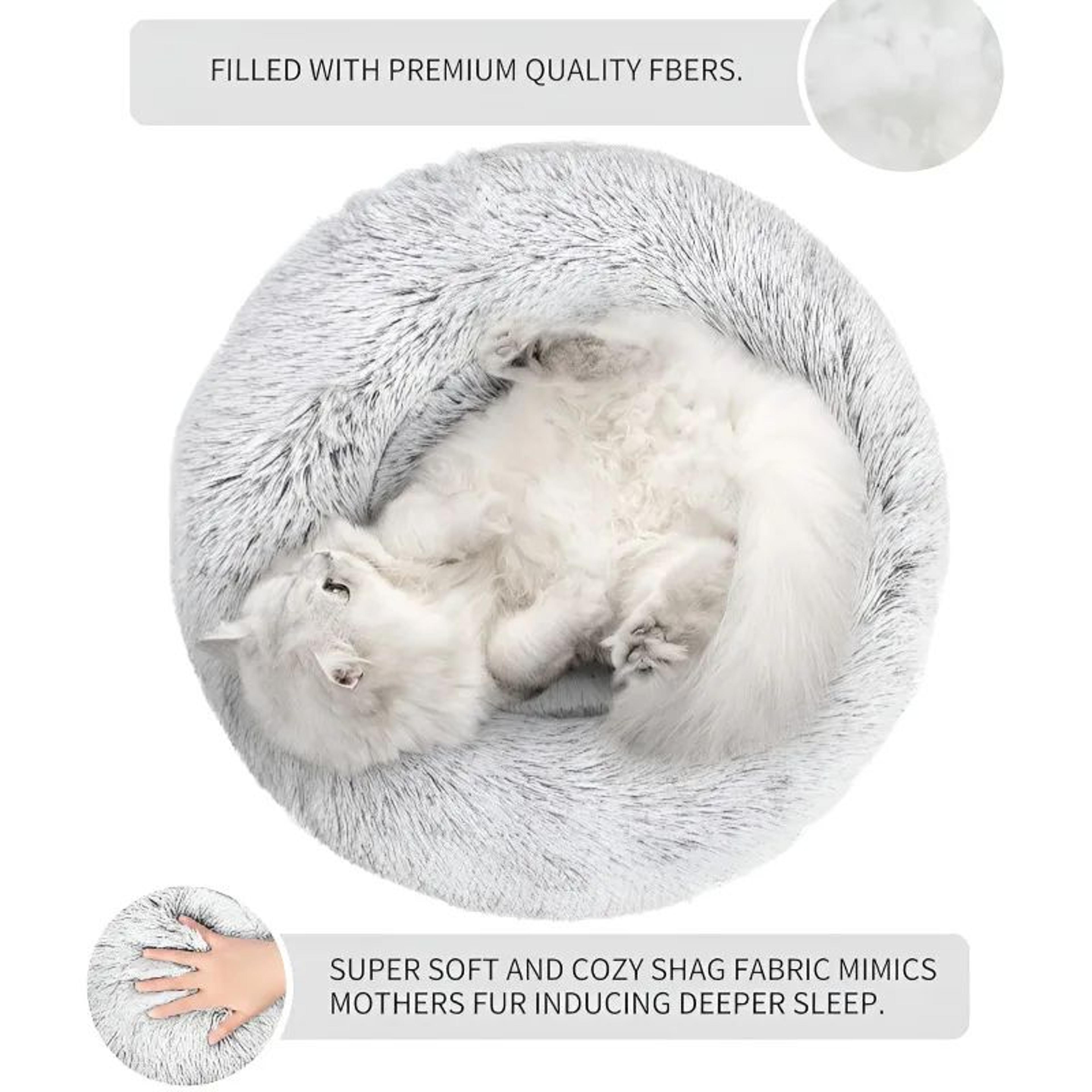 USB Heated Pet Bed Warm Round Cat And Dog Cushion 3